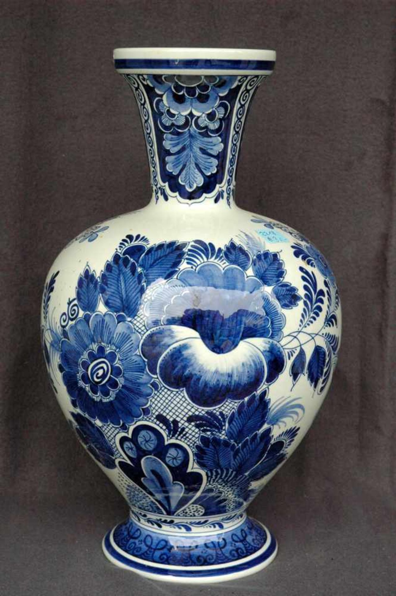 Delfter Bodenvase, h= 37 cm