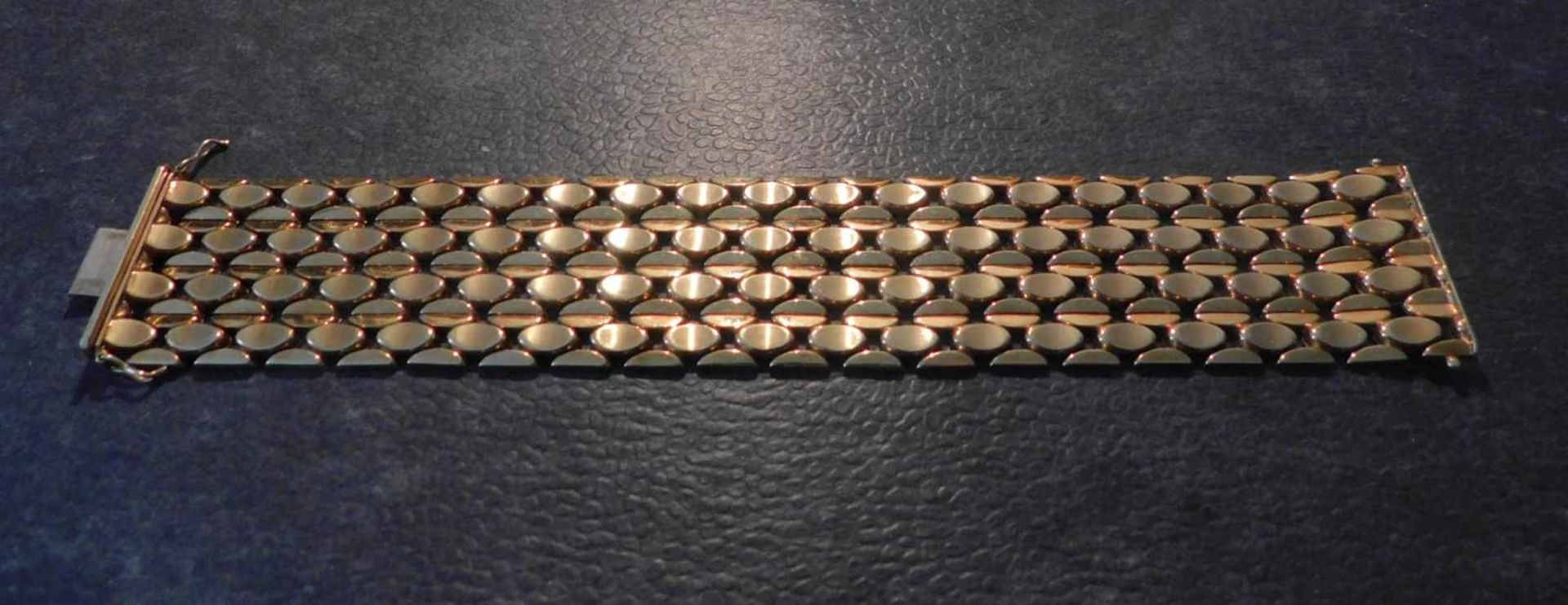 Armband, 585 Gelbgold, 3,5 cm breit, 50,2 g, Steckschloss mit 2 SicherheitsachtenLänge 19,7 cm, - Image 5 of 5