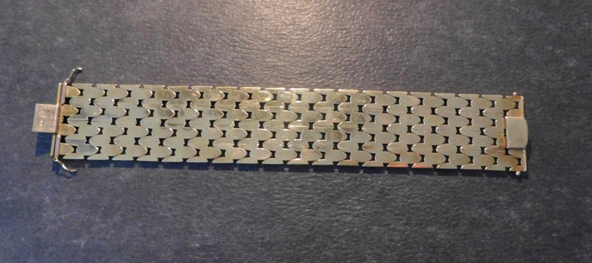 Armband, 585 Gelbgold, 3,5 cm breit, 50,2 g, Steckschloss mit 2 SicherheitsachtenLänge 19,7 cm, - Image 4 of 5