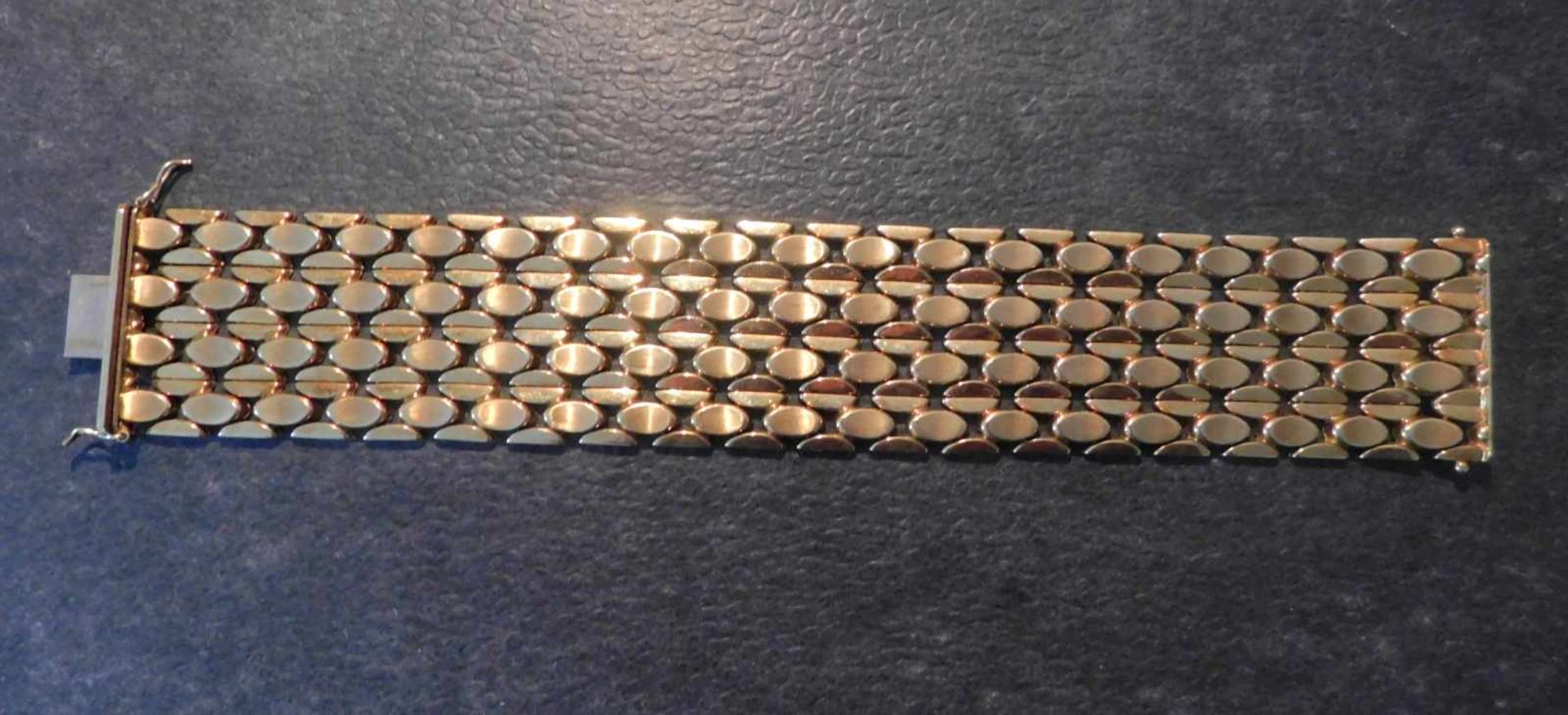 Armband, 585 Gelbgold, 3,5 cm breit, 50,2 g, Steckschloss mit 2 SicherheitsachtenLänge 19,7 cm, - Image 3 of 5