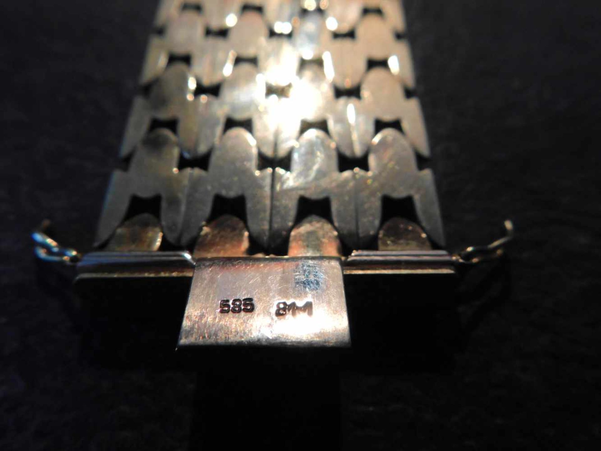 Armband, 585 Gelbgold, 3,5 cm breit, 50,2 g, Steckschloss mit 2 SicherheitsachtenLänge 19,7 cm, - Image 2 of 5
