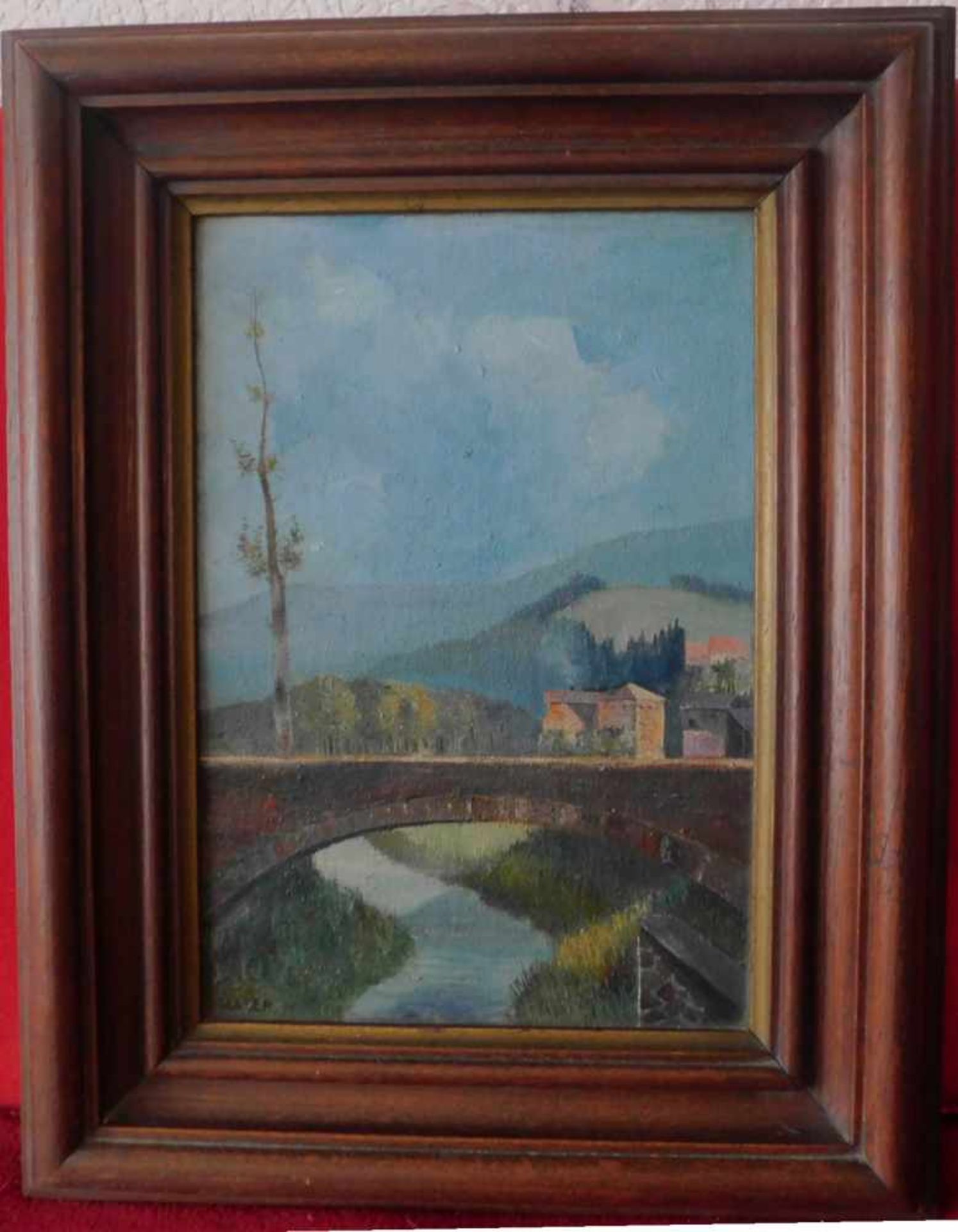 Erich Mayer, 1876- 1960., zugeschr., Brücke in südl. Landschaft, unten links signiert, m.R.Maße o.R.