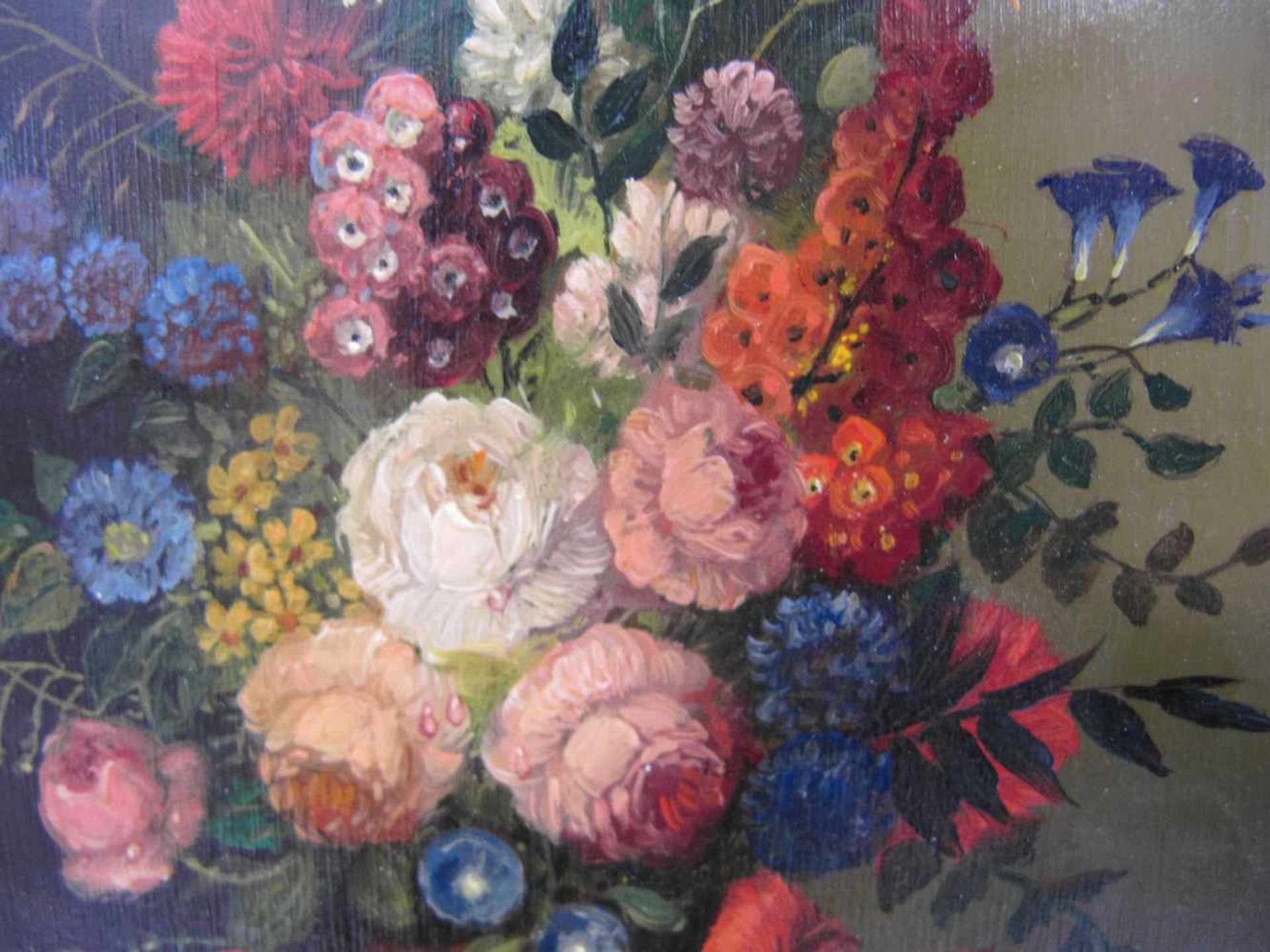 Josef Steiner, 1899 München bis 1977 ebenda, Stillleben Herbstblumen, signiert, m.R.Öl auf Holz, - Bild 6 aus 7