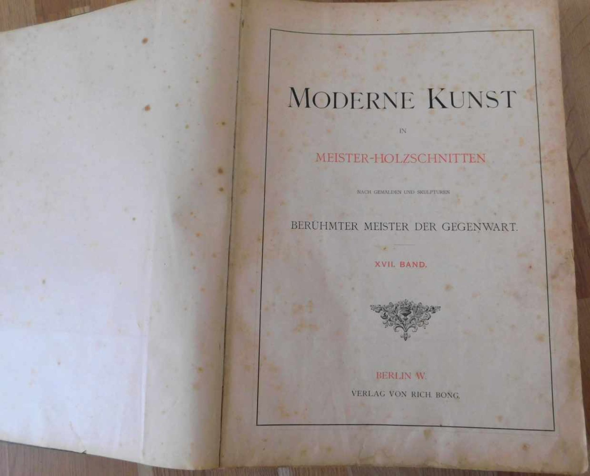 Buch, Moderne Kunst in Meister-Holzschnitten, XVII. Band, Druck Julius Sittenfeld, Berlin W., - Bild 2 aus 7