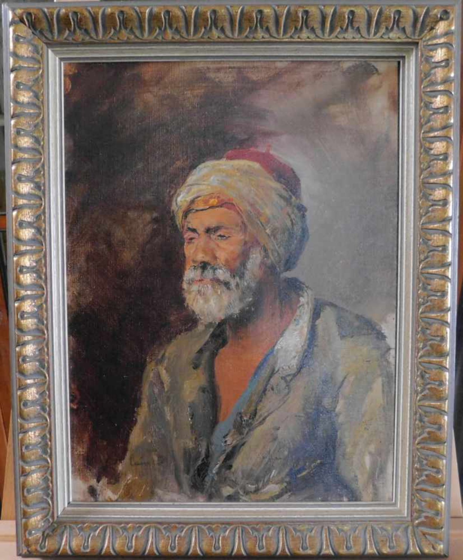 Max Rabes, 1868 Samter/Posen - 1944 Wien, Araber Porträt i. Cairo, Öl auf Leinwand, signiert und