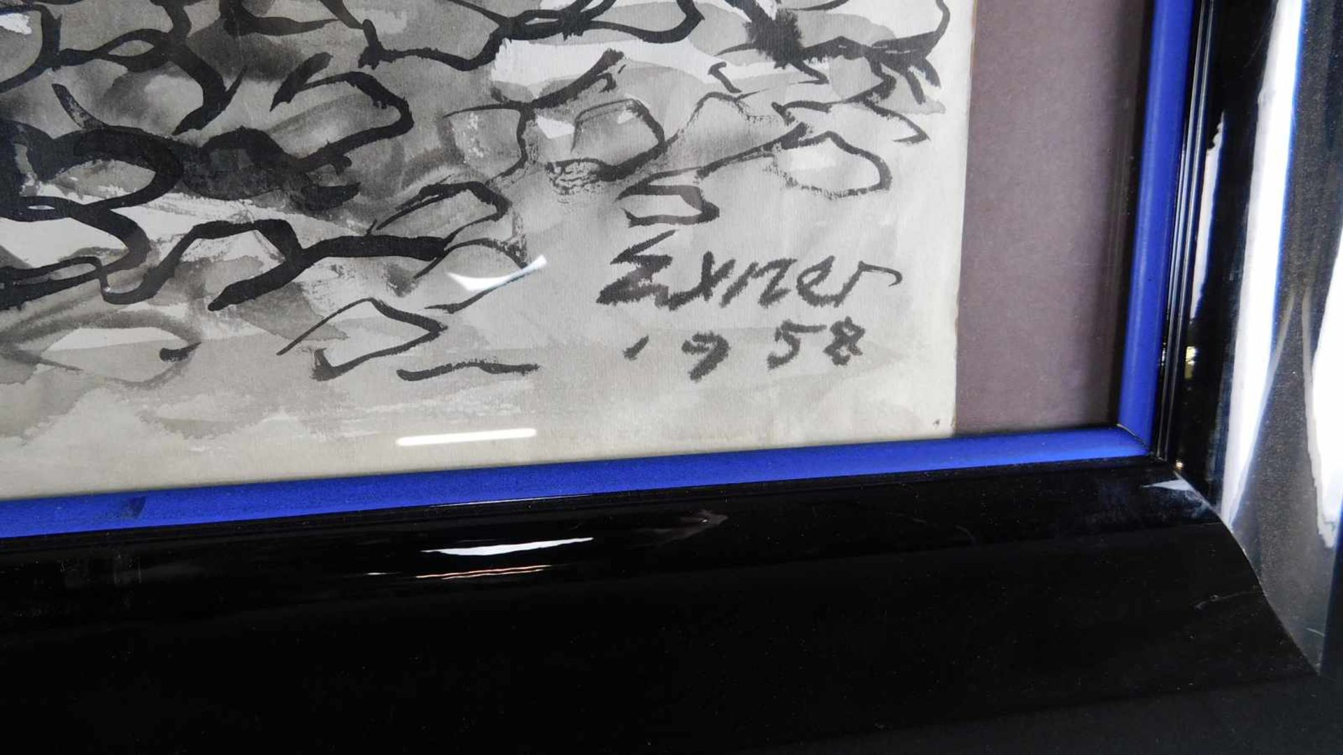 Erwin Exner, 1915 Wien - 1995 Wagrain, Arbeiter am Hochofen, Aquarell auf Papier, signiert und - Image 3 of 4