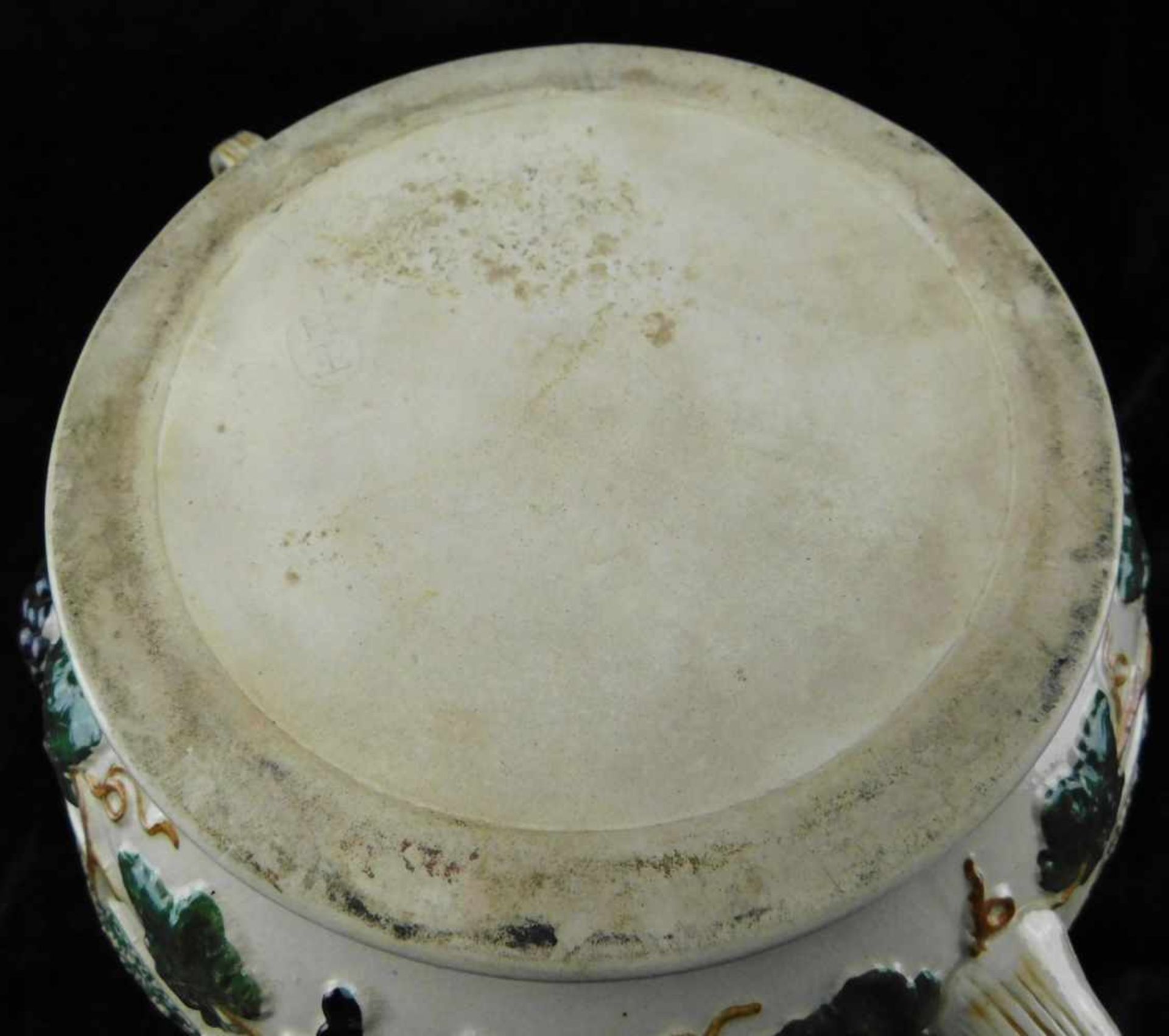 Bowlen - Set mit 3 Bechern, Keramik, Höhe Bowle 27 cm, deutsch, 2.H.20.Jhdt.- - -23.80 % buyer's - Bild 2 aus 3