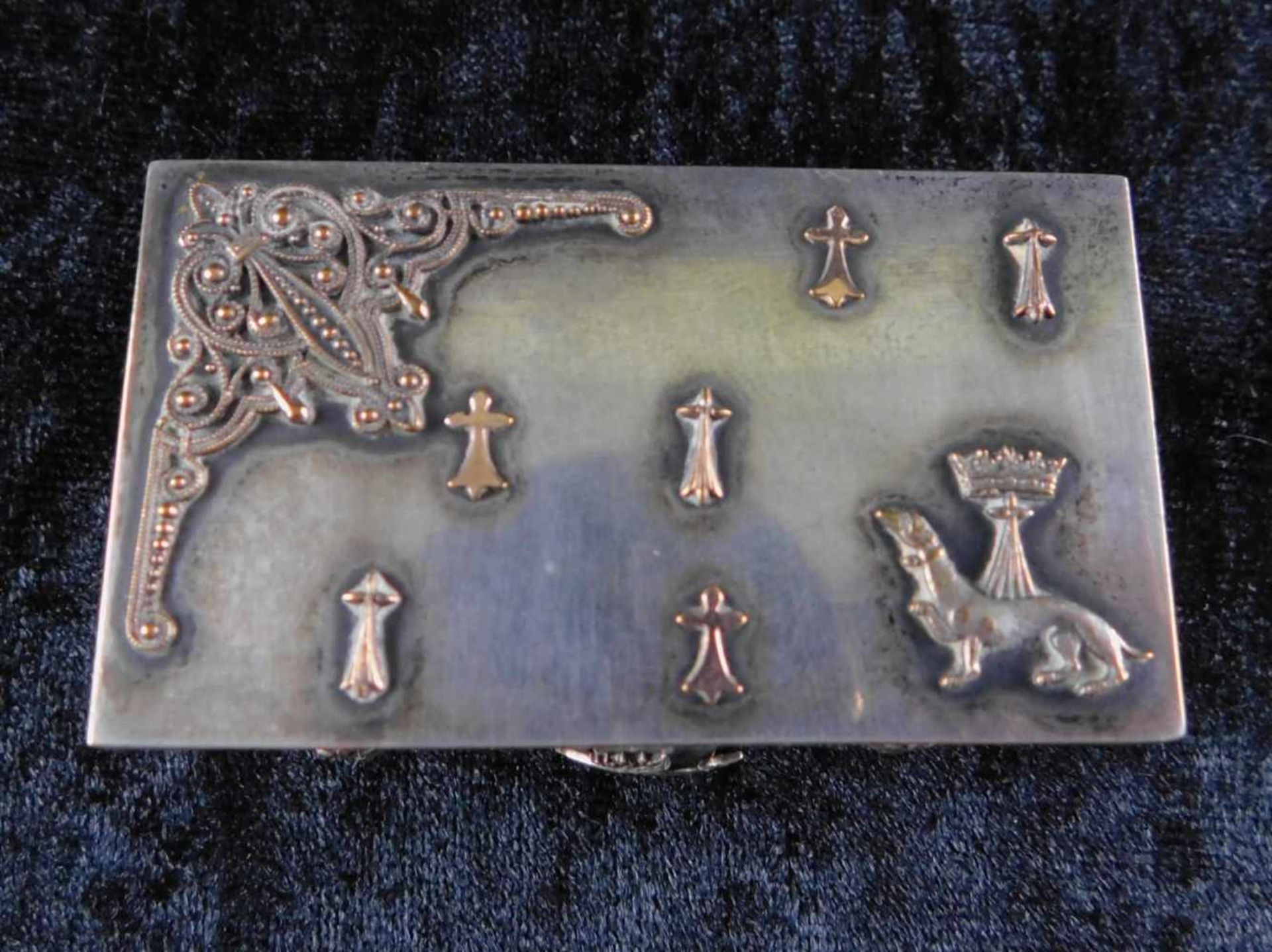 zurückgezogen / withdrawn---Kleine Dose, Silber, China, 1. H. 20. Jhdt., 109 g, Höhe 3,5 cm, - Image 3 of 3