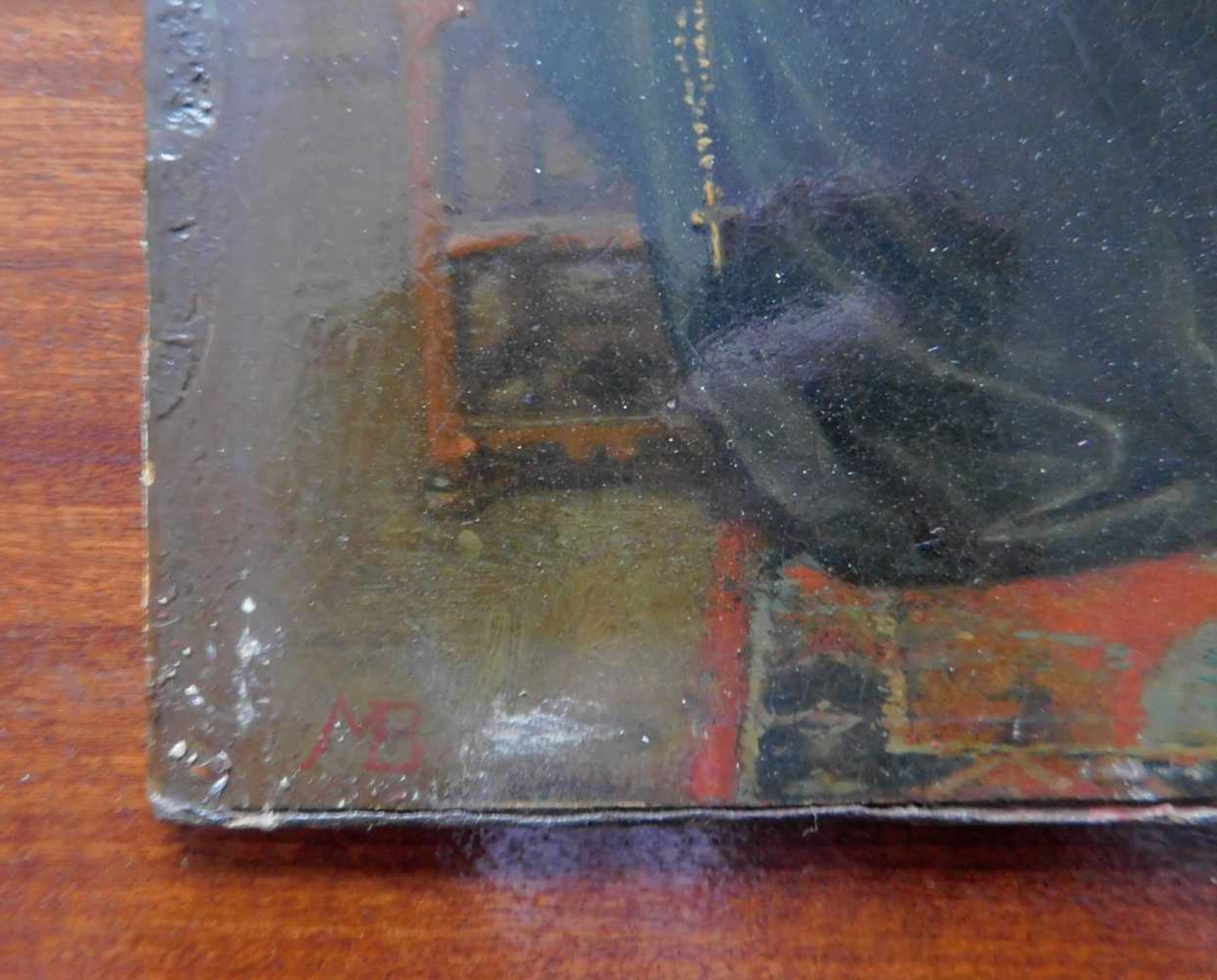 Madox Brown, 1821 Calais- 1893 London, Der Kunstsammler, Öl auf Platte, Monogrammiert unten - Bild 7 aus 8