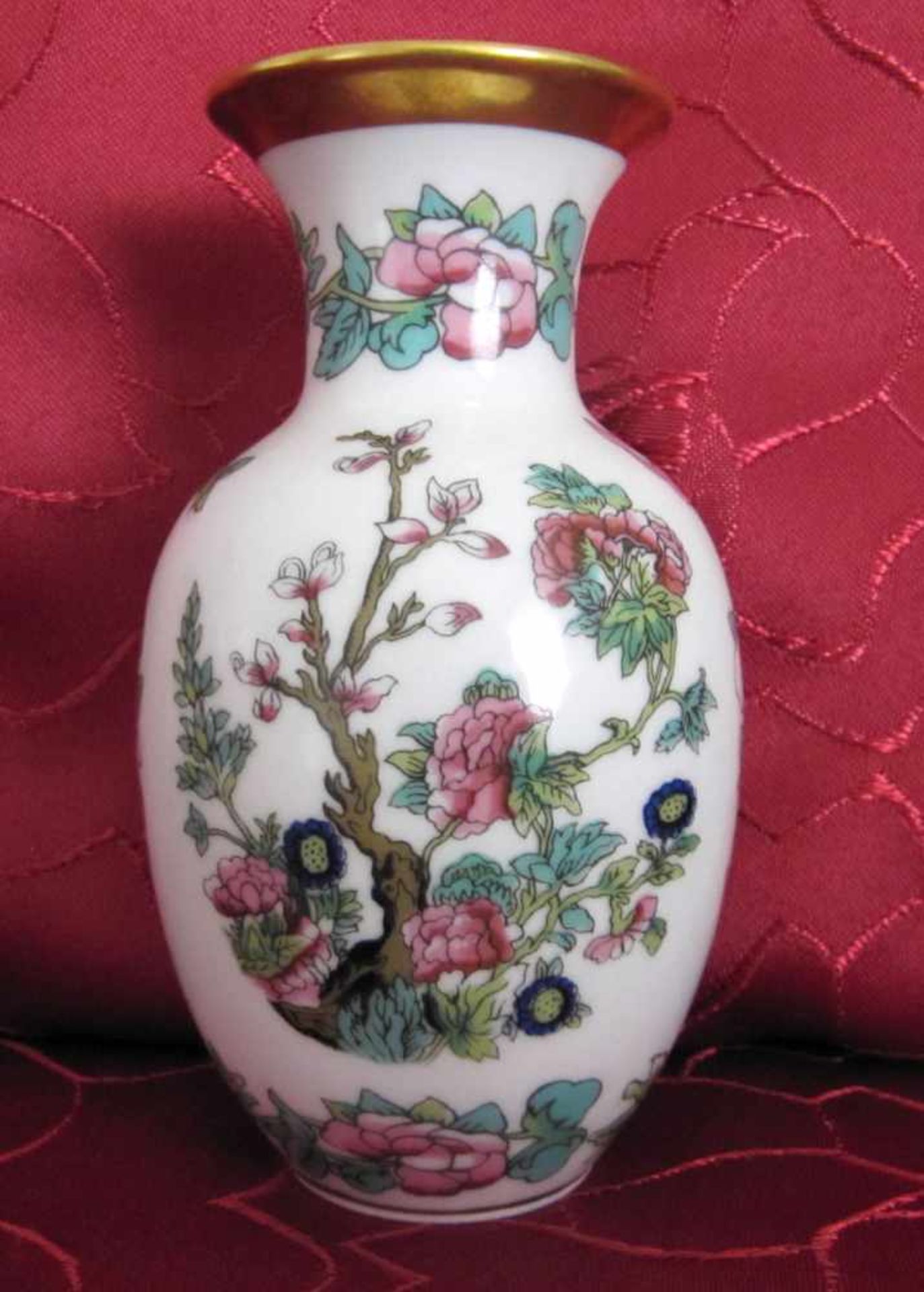 Vase Royal Porzellan Bavaria KPM Germany Handarbeit, 1. H.20. Jhdt.Höhe 13 cm, Durchmesser oberer