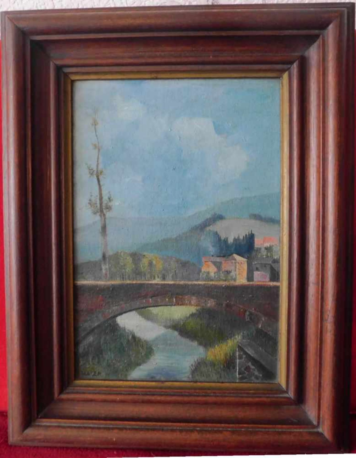 Erich Mayer, 1876- 1960, zugeschr., Paar Gemälde, Öl auf Leinwand, signiert, m.R.Boote am Ufer, - Bild 6 aus 9