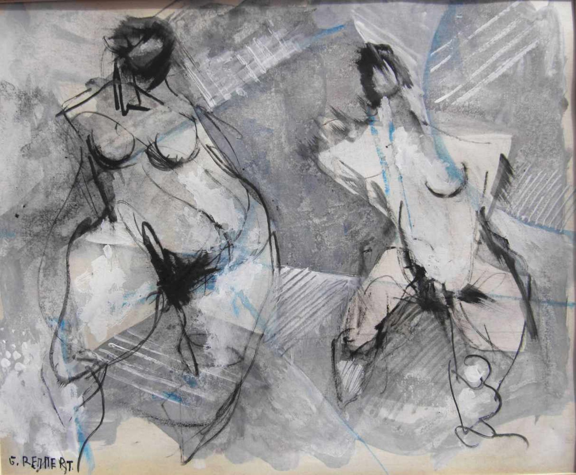 Gershon Rennert, geb. 1929 bis 2009, israelischer Künstler, Zwei weibliche Akte, Aquarell/ - Image 2 of 6