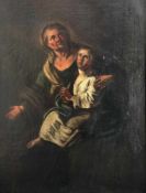 Unbekannter Künstler, 18. Jh., Anna und Maria, Öl/Lwd, teils Altersspuren und Farbverlust, 77 x 59