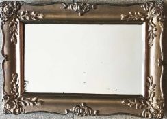 Spiegel mit Barockrahmen, Altersspuren, Außenkanten 40 x 58 cm