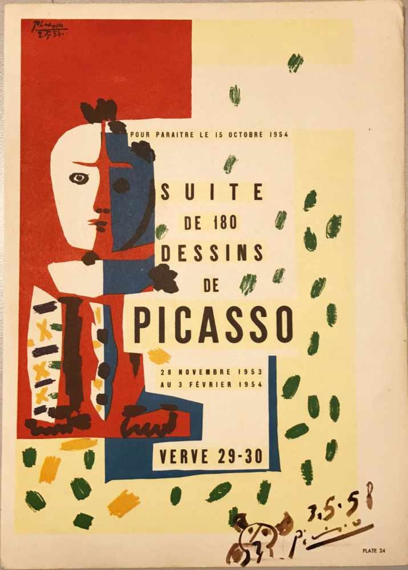 Pablo Picasso, "Suite de 180 dessins de Picasso 28 Novembre 1953 au 3 Février 1954". Das Plakat,