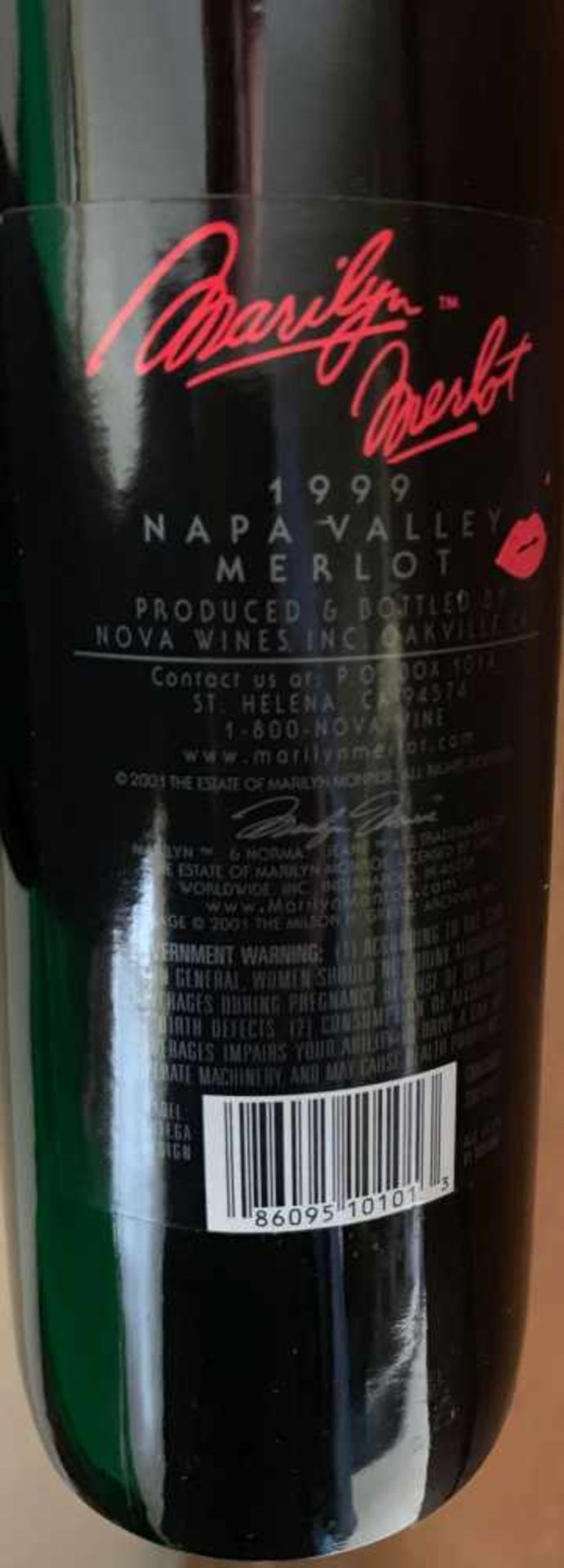 1999 Marilyn Merlot, Nappa Valley, 0,7 l - Bild 2 aus 2