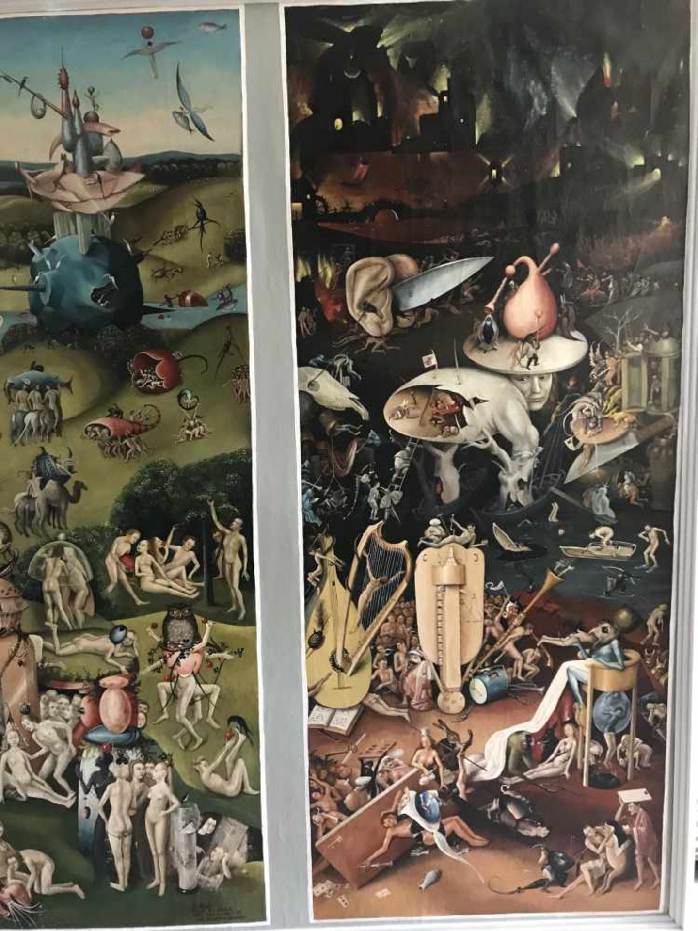 Künstler Beer aus Berlin, detailgetreue Kopie nach Hieronymus Bosch, Triptychon "Der Garten der - Bild 8 aus 11