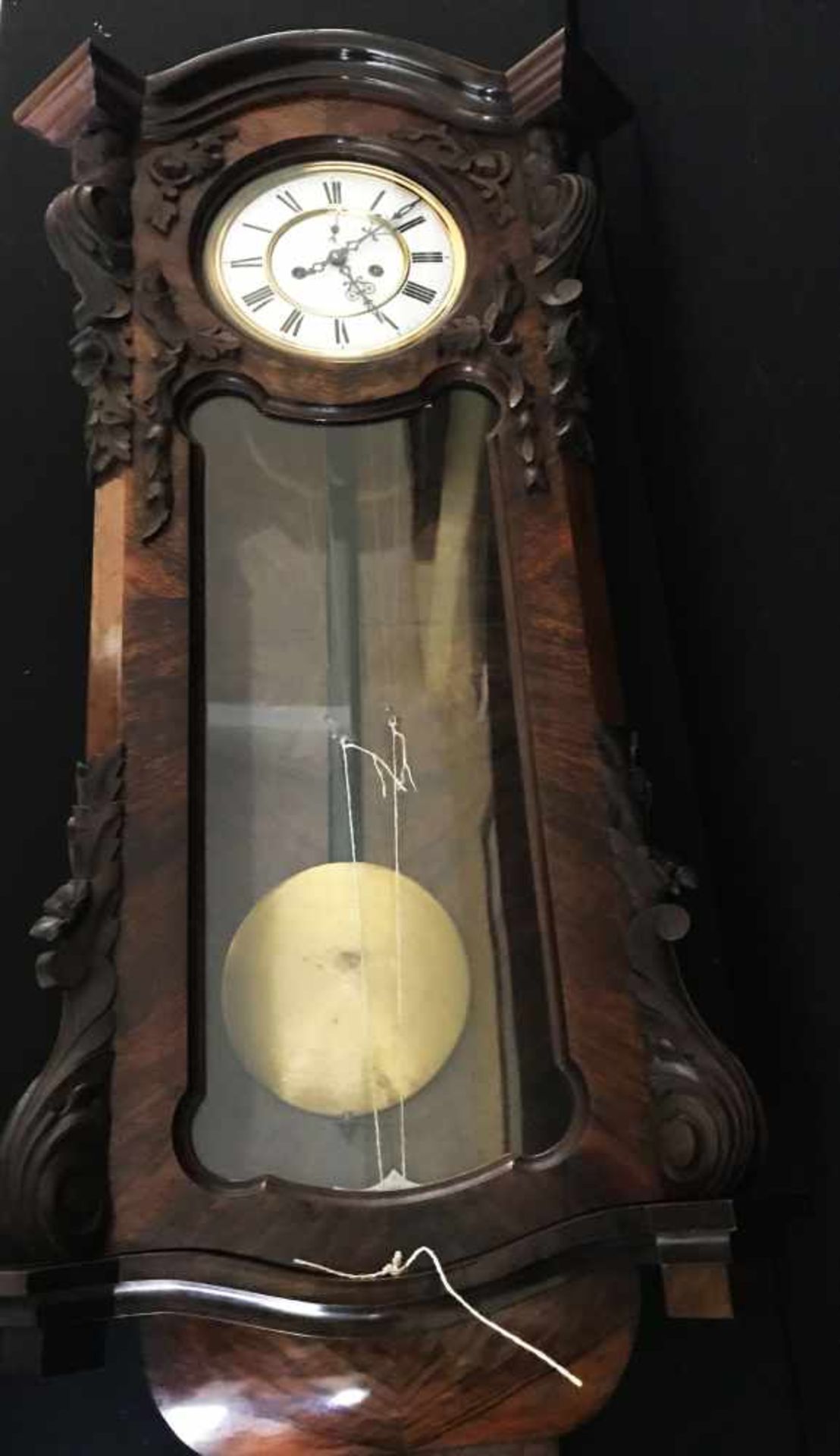 Wien, um 1890, Wanduhr, Holzgehäuse