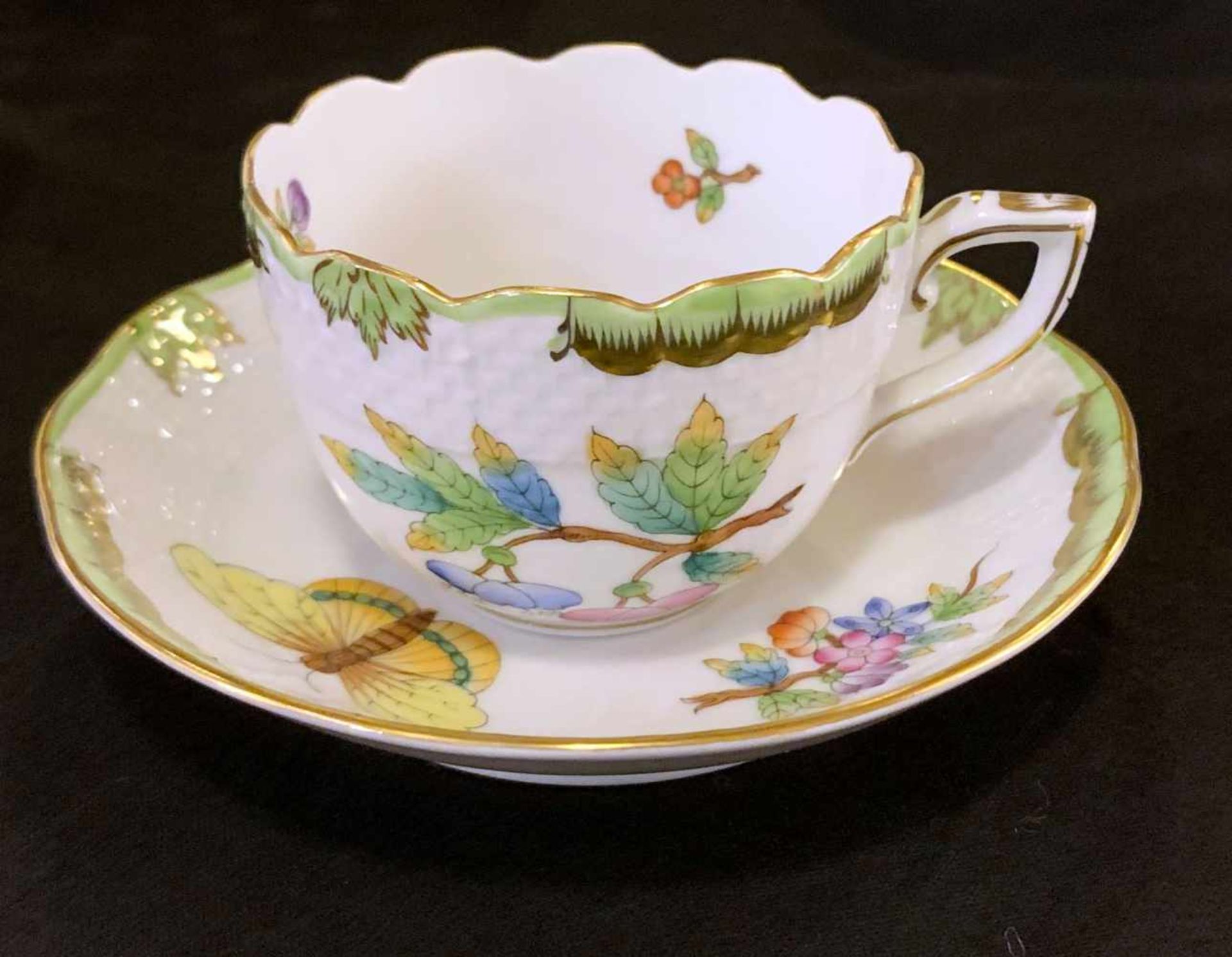 Konvolut, Service, Herend Victoria, Goldrand. Herend Queen Victoria porcelain dinnerware. 6 x - Bild 4 aus 20