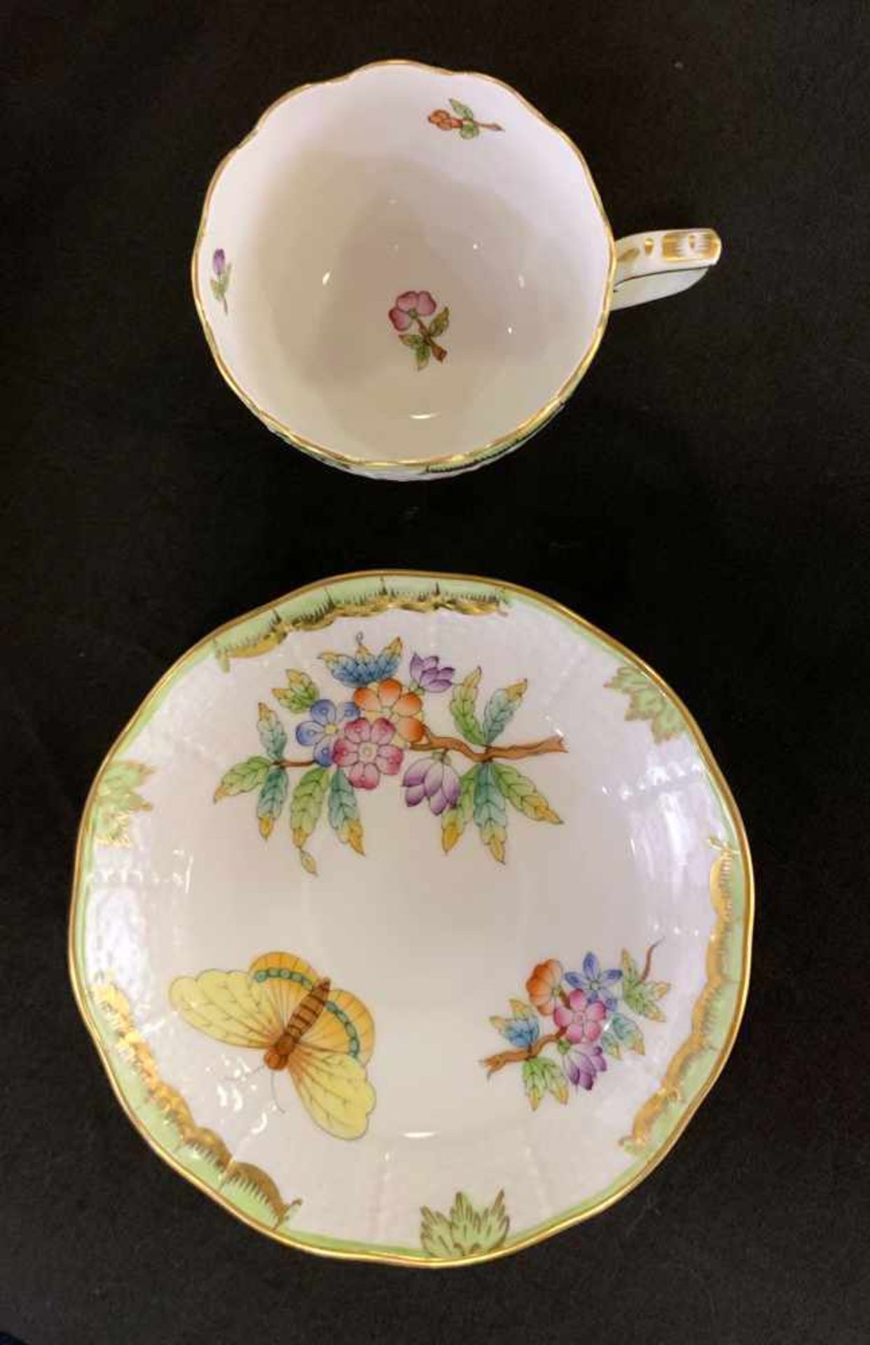 Konvolut, Service, Herend Victoria, Goldrand. Herend Queen Victoria porcelain dinnerware. 6 x - Bild 20 aus 20