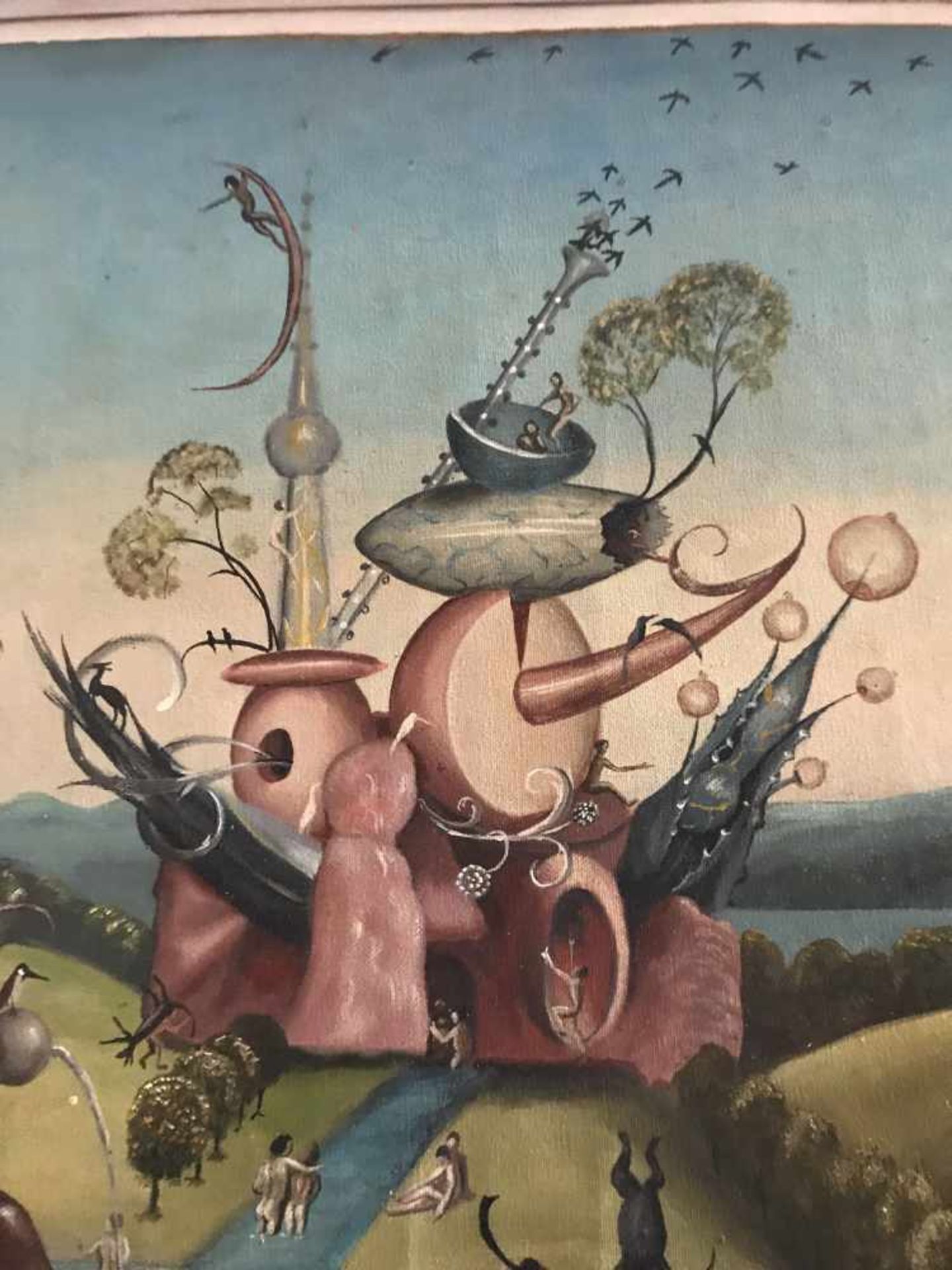 Künstler Beer aus Berlin, detailgetreue Kopie nach Hieronymus Bosch, Triptychon "Der Garten der - Bild 2 aus 11