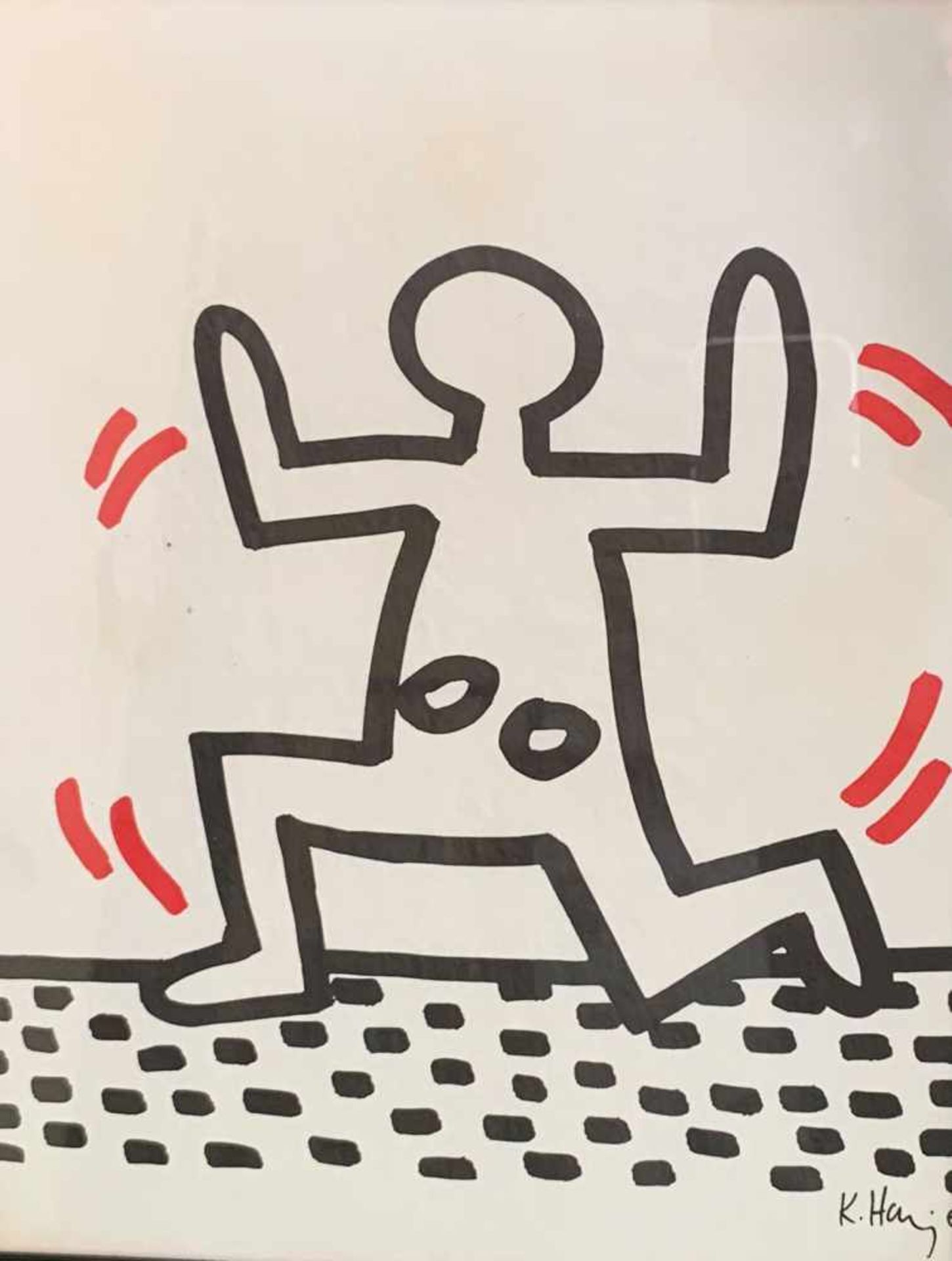 Keith Haring, 1958-1990, 3 x Lithografie aus der Serie Sali-Adalat, drucksigniert, je unter Glas - Bild 2 aus 4