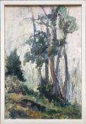 Adam Firnekaes, (Würzburg 1909 - 1966 Bahia, Brasilien), Landschaft mit Bäumen, signiert, rücks.