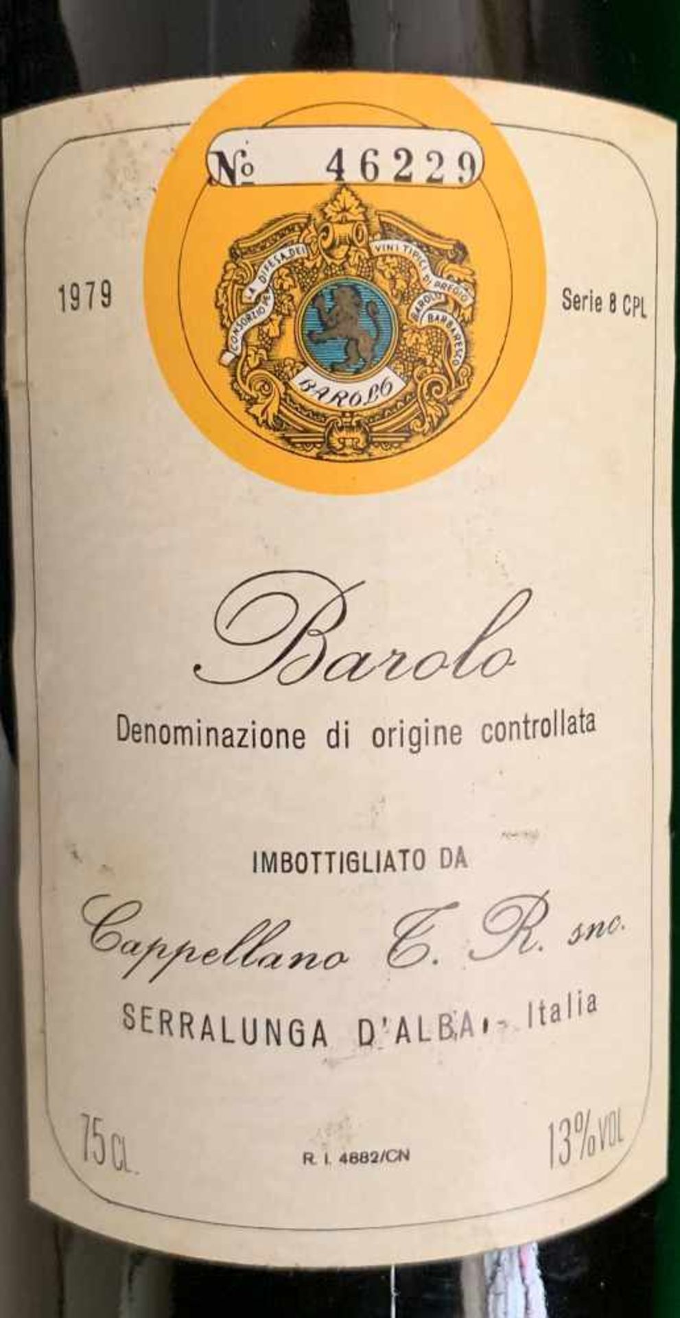 1979 Barolo Cappellano, 0,75 l - Bild 2 aus 2