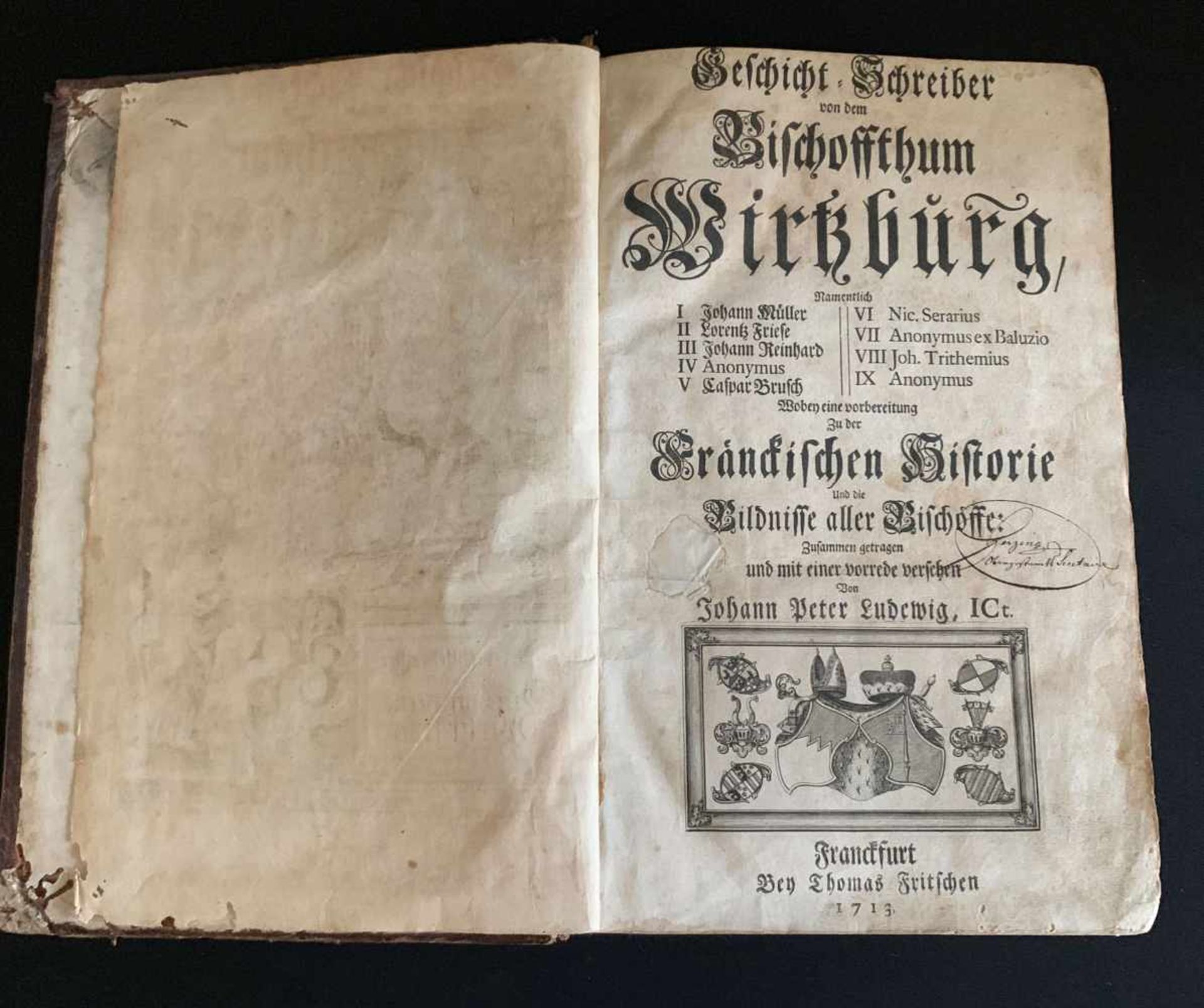 Ludewig, Johann Peter. Geschicht-Schreiber von dem Bischoffthum Wirtzburg, Namentlich Johann Müller, - Bild 2 aus 13