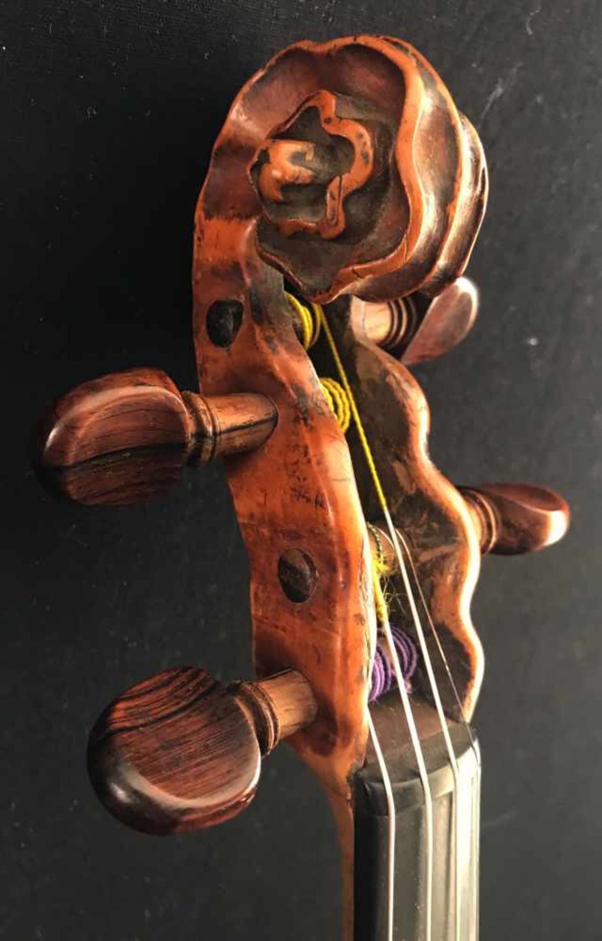 Benedikt Wagner (1720- 1796), Wellengeige, Instrument 4/4 Violine, Korpuslänge 33,3 cm. Boden aus - Image 9 of 10