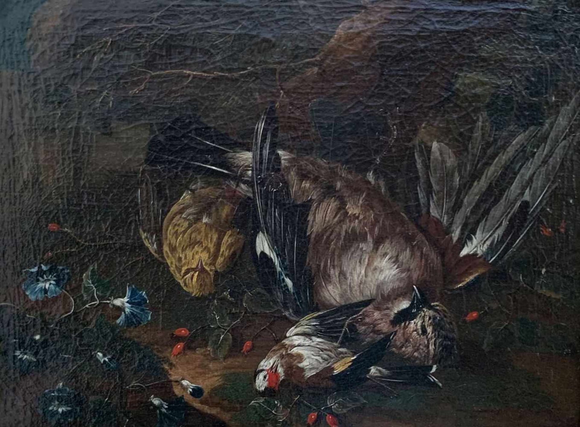 2 x Jagdstillleben, um 1700. Hunting Still-Life. Öl/Lwd, aufgez., 1 x signiert mit Monogramm: "J. - Bild 10 aus 10