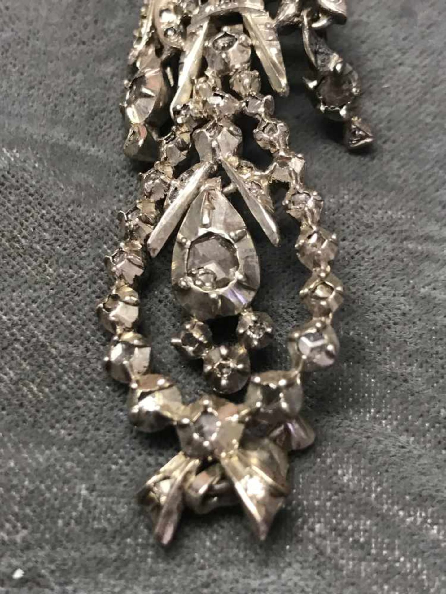 Konvolut sehr alter Diamantschmuck, ca. 1850, überwiegend holländische Rosen, überwiegend 800er - Image 2 of 6