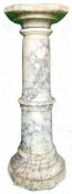 Säule, Marmor. Column, marble. Zerlegbar, Altersspuren, H. ges. 88 cm