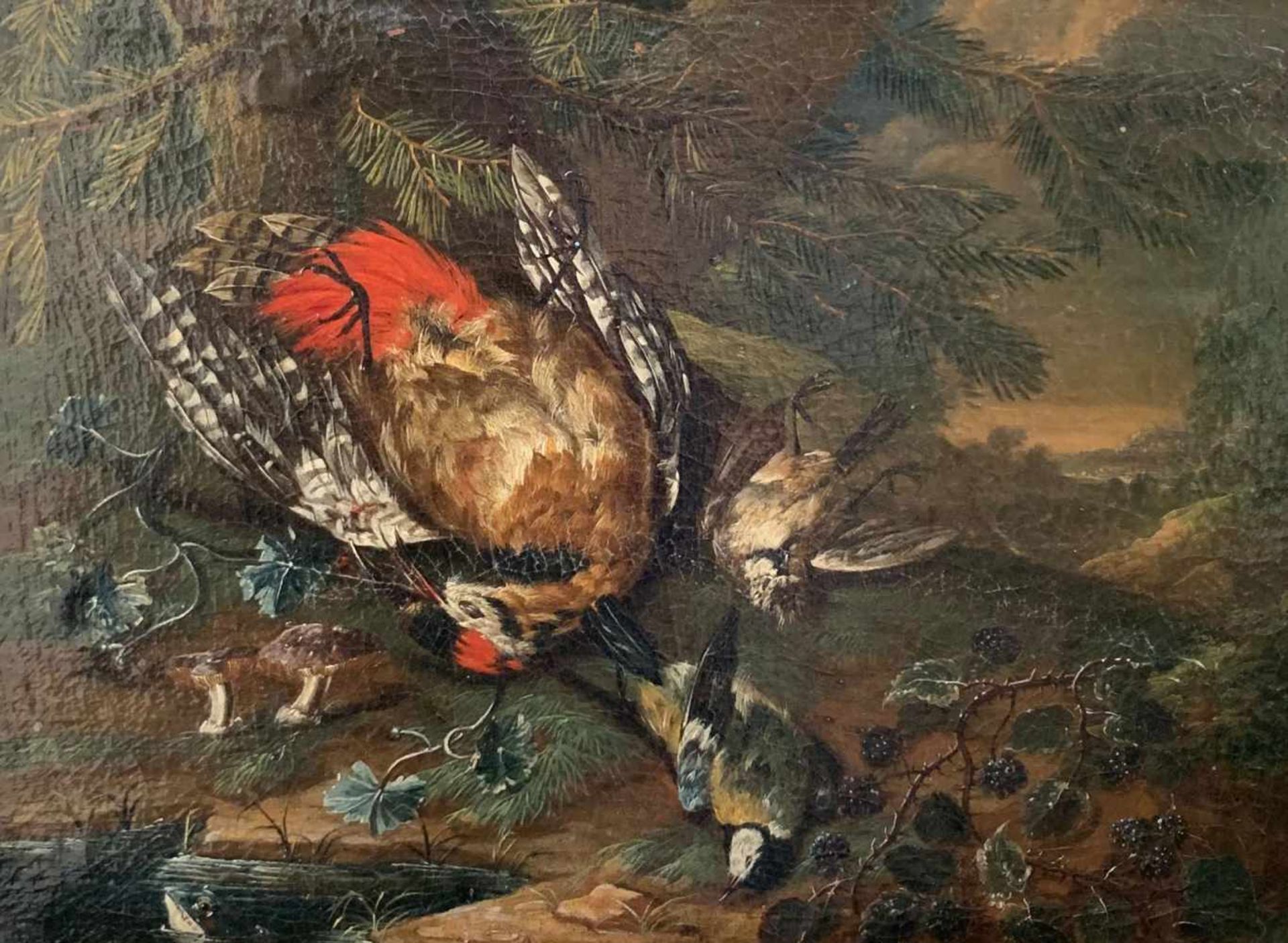 2 x Jagdstillleben, um 1700. Hunting Still-Life. Öl/Lwd, aufgez., 1 x signiert mit Monogramm: "J. - Bild 8 aus 10