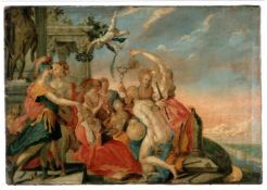 Französischer Meister, um 1650, Umkreis Schule von Fontainebleau, Mythologische Szene: Vor einer