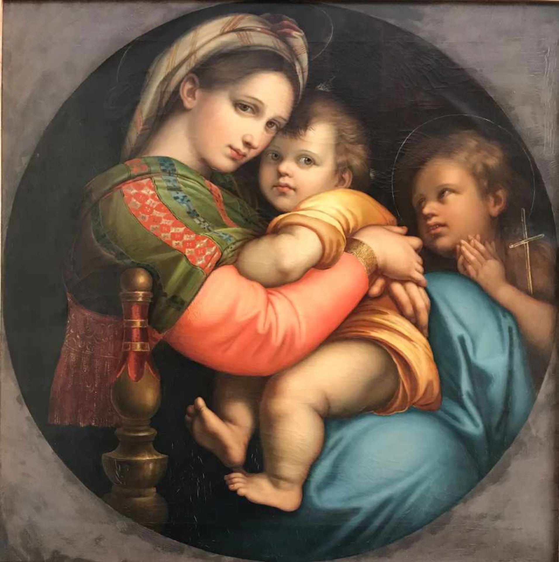 Raffael (Urbino 1583 - 1520 Rom), Madonna della Sedia (Seggiola) Kopie des 19. Jhs. nach dem