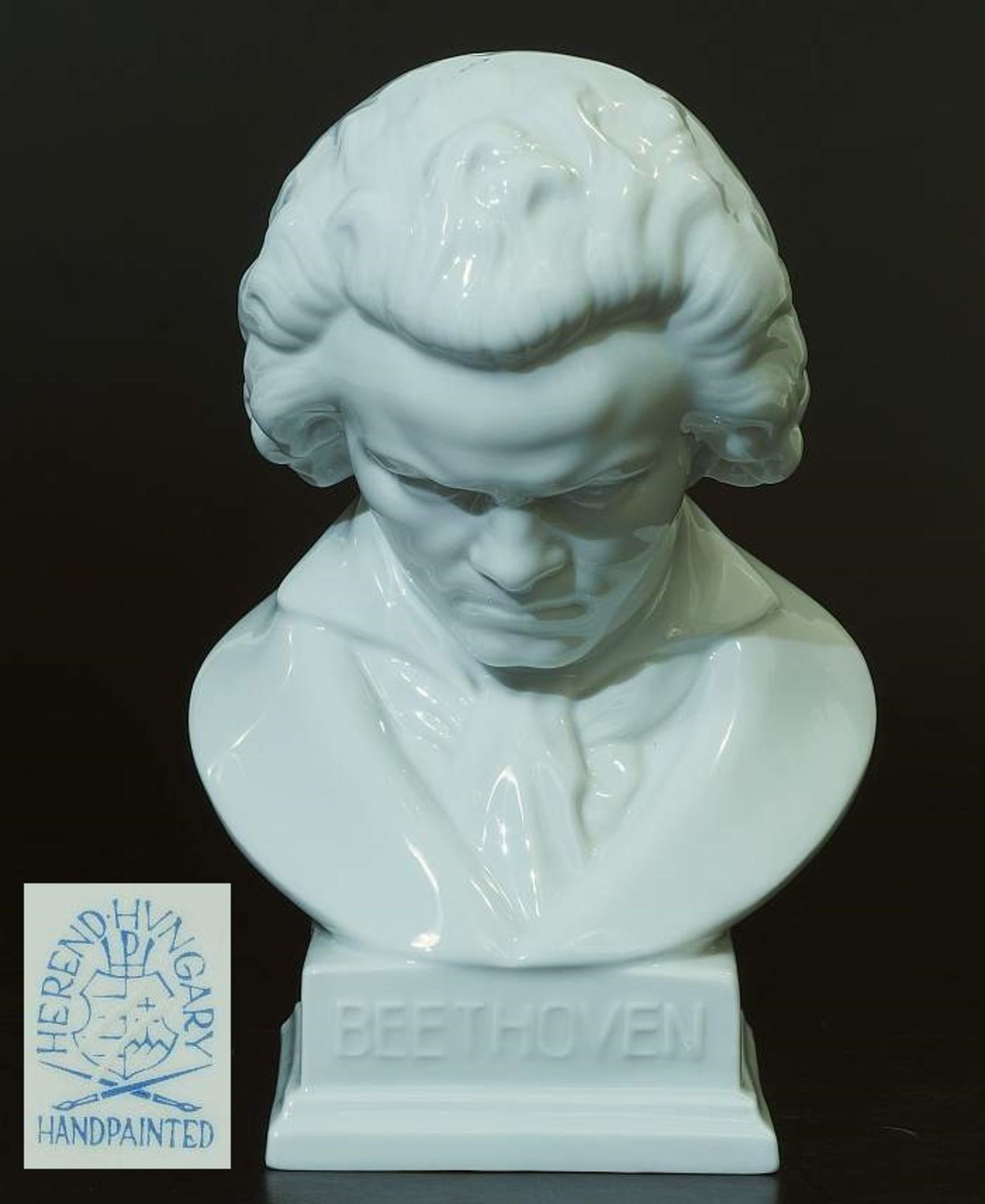 Büste "Ludwig van Beethoven".Büste "Ludwig van Beethoven". HEREND/Ungarn, 20. Jahrhundert.