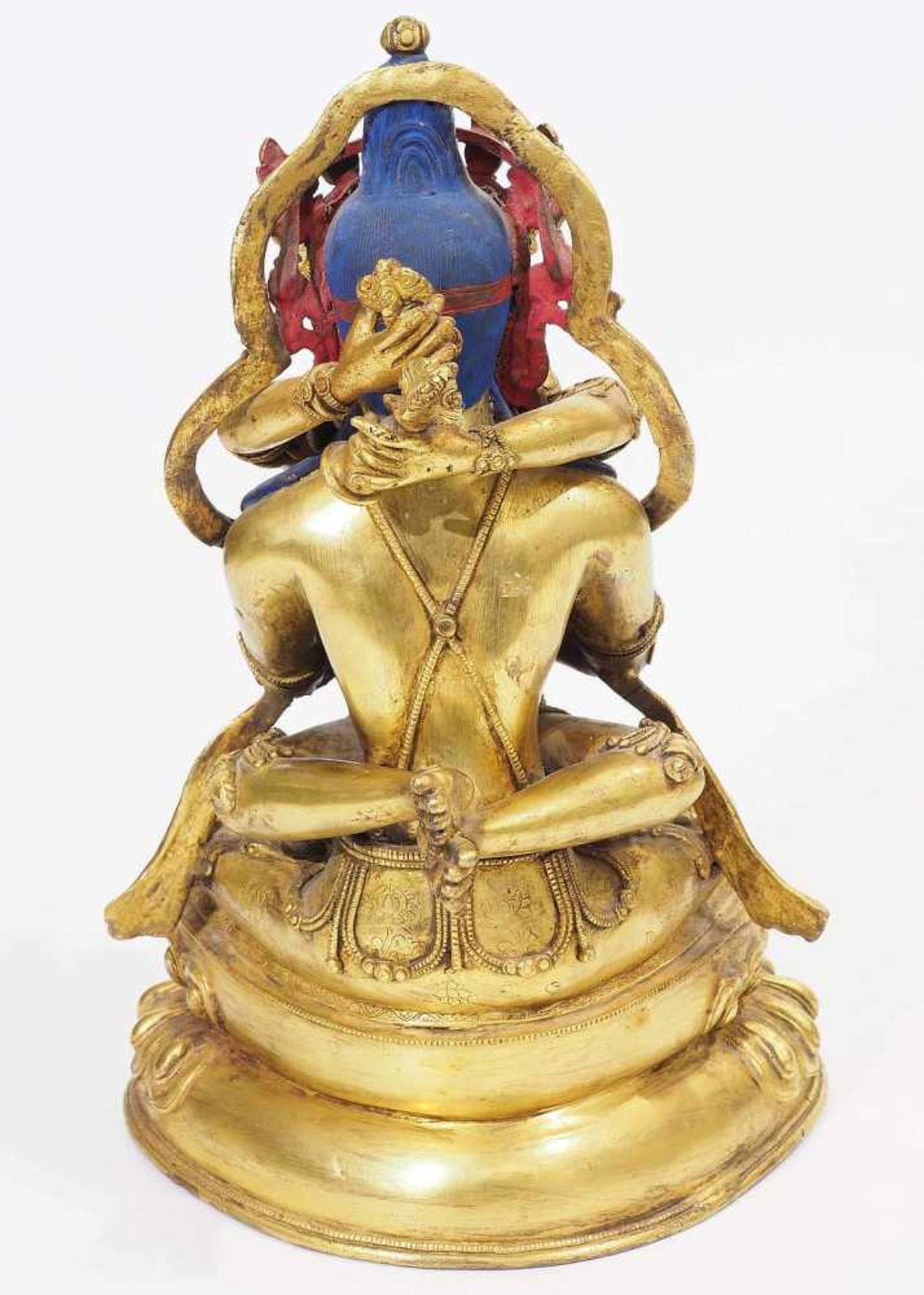 Gottheit Chakrasamvara. Gottheit Chakrasamvara, Tibet ca. 19. Jahrhundert. Bronze, feuer - Image 6 of 9