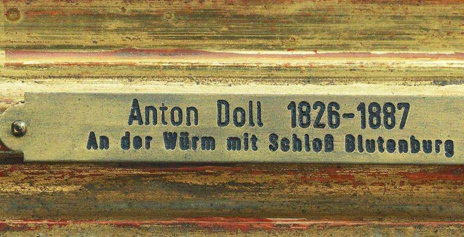 DOLL, Anton. 1826 München - 1887 ebenda. An der Würm mit Schloß Blutenburg.DOLL, Anton. 1826 München - Image 6 of 6