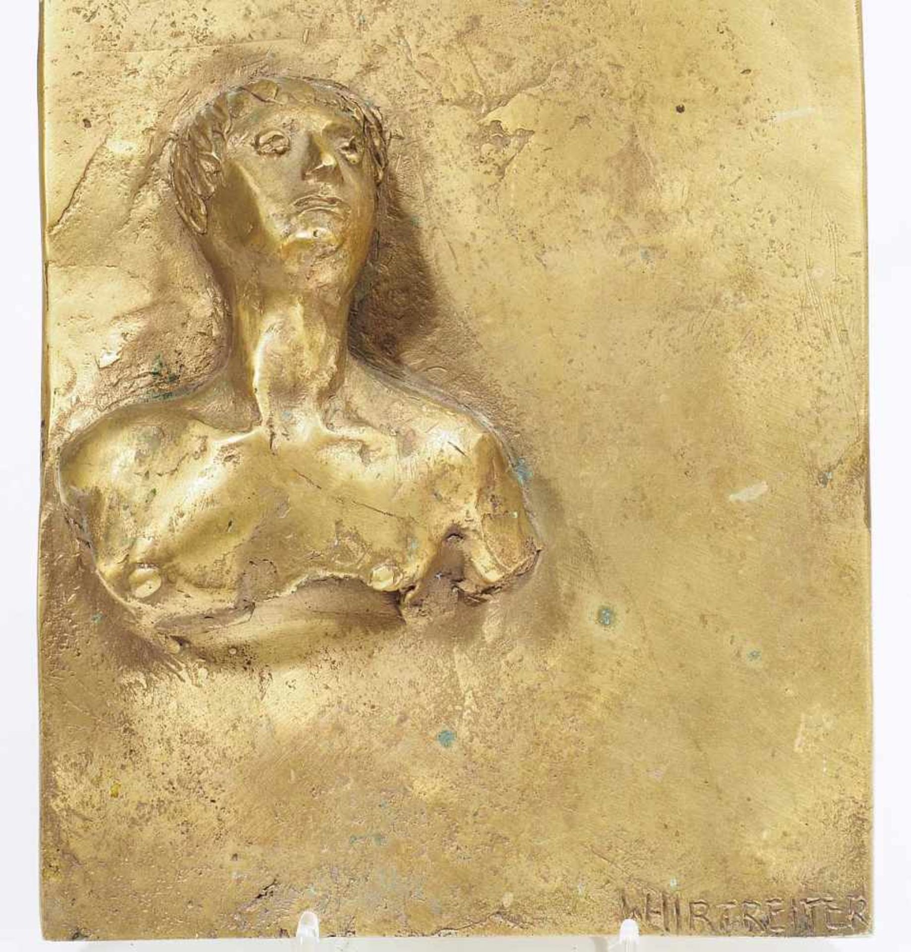 HIRTREITER, Wolf. Reliefbild "Mondnacht". Bronze, Unikat.HIRTREITER, Wolf. 1922 Zwiesel - 2014 - Bild 3 aus 7