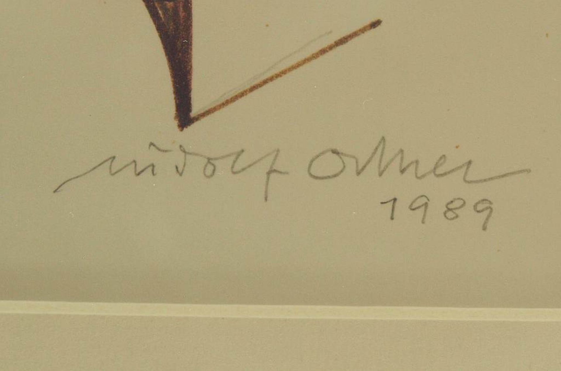 ORTNER, Rudolf. ORTNER, Rudolf. 1912 Nürnberg - 1997 München. Abstrakte Komposition. Mischtechnik/ - Image 6 of 7