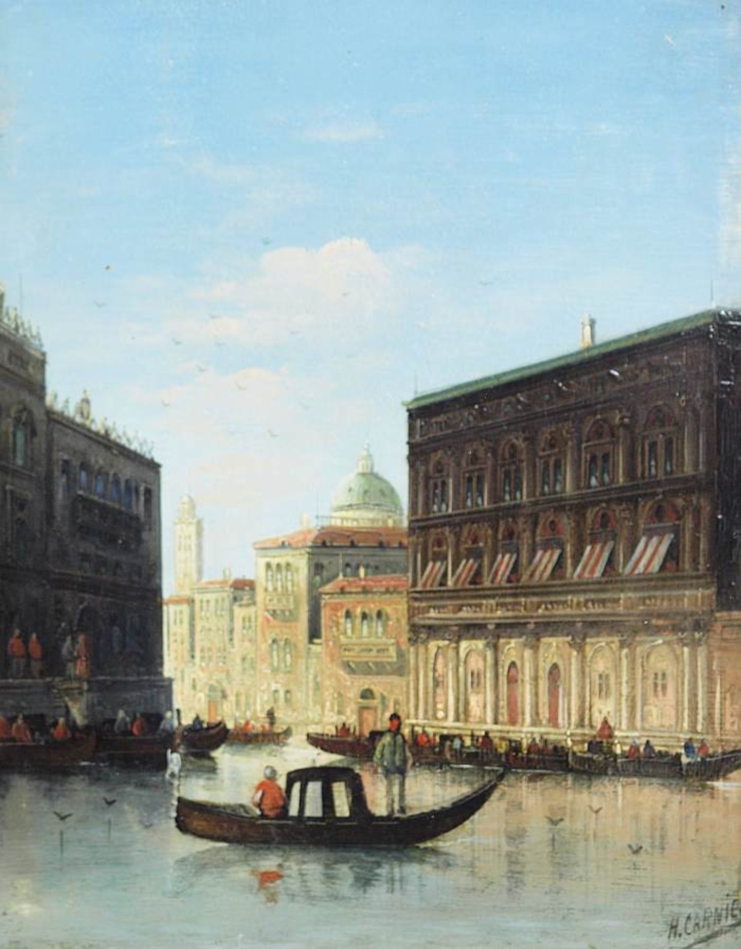 CARNIER, Henri. CARNIER, Henri. 1843 - 1902/05. Pseudo für Karl Kaufmann. Palazzo in Venedig. Öl auf