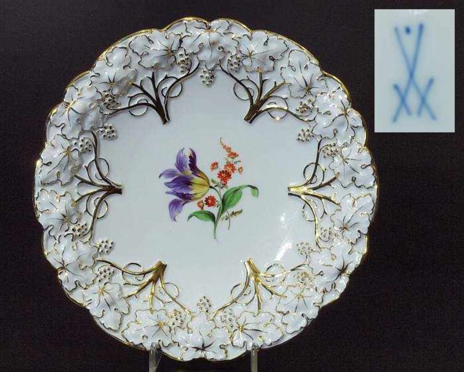 Prunkschale. MEISSEN.Prunkschale. MEISSEN 1924 -1934, 1. Wahl. Modell Z 99 B. Runde gemuldete