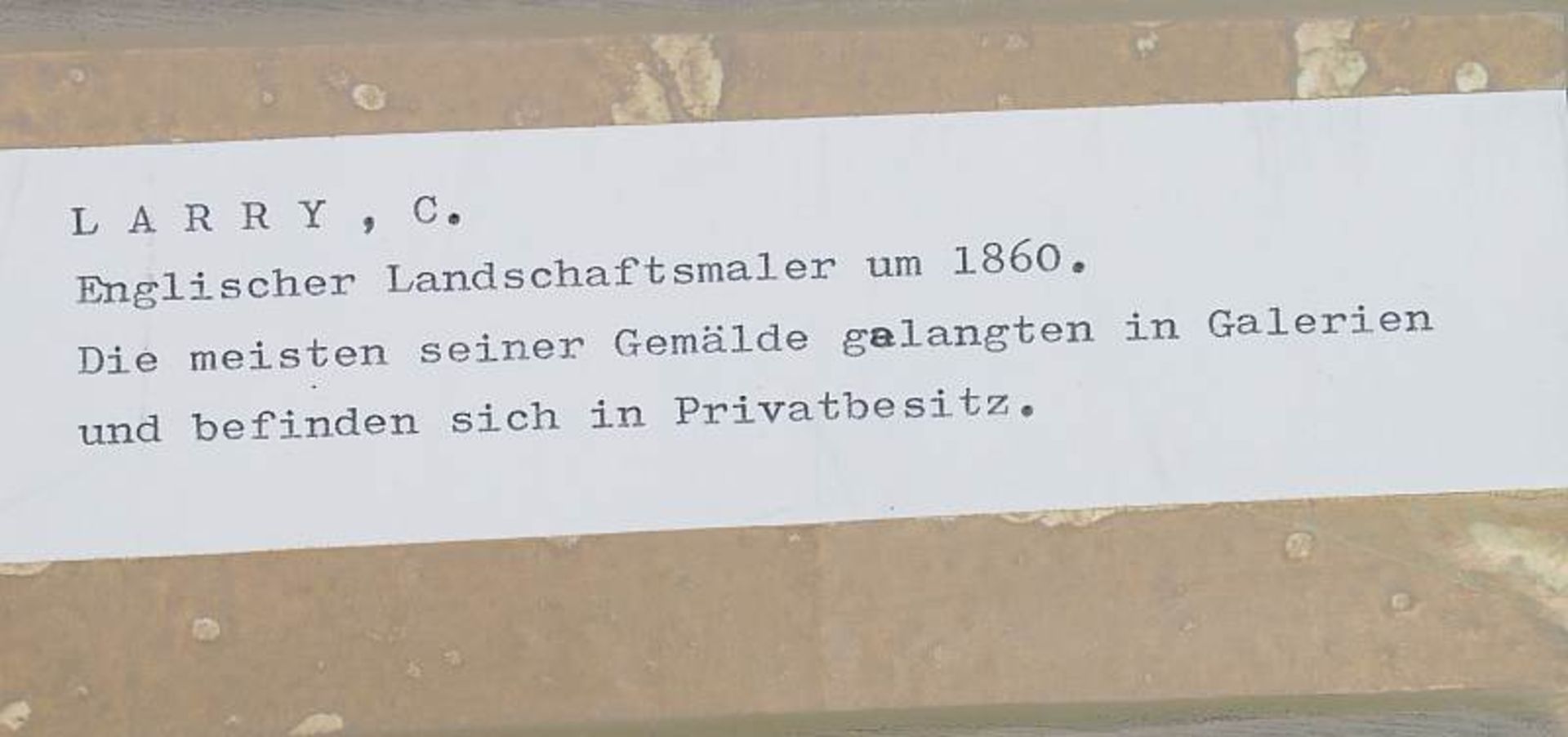 LARRY, C.LARRY, C. Englischer Landschaftsmaler um 1860. Weidende Schafe mit Spaziergänger und - Bild 5 aus 7