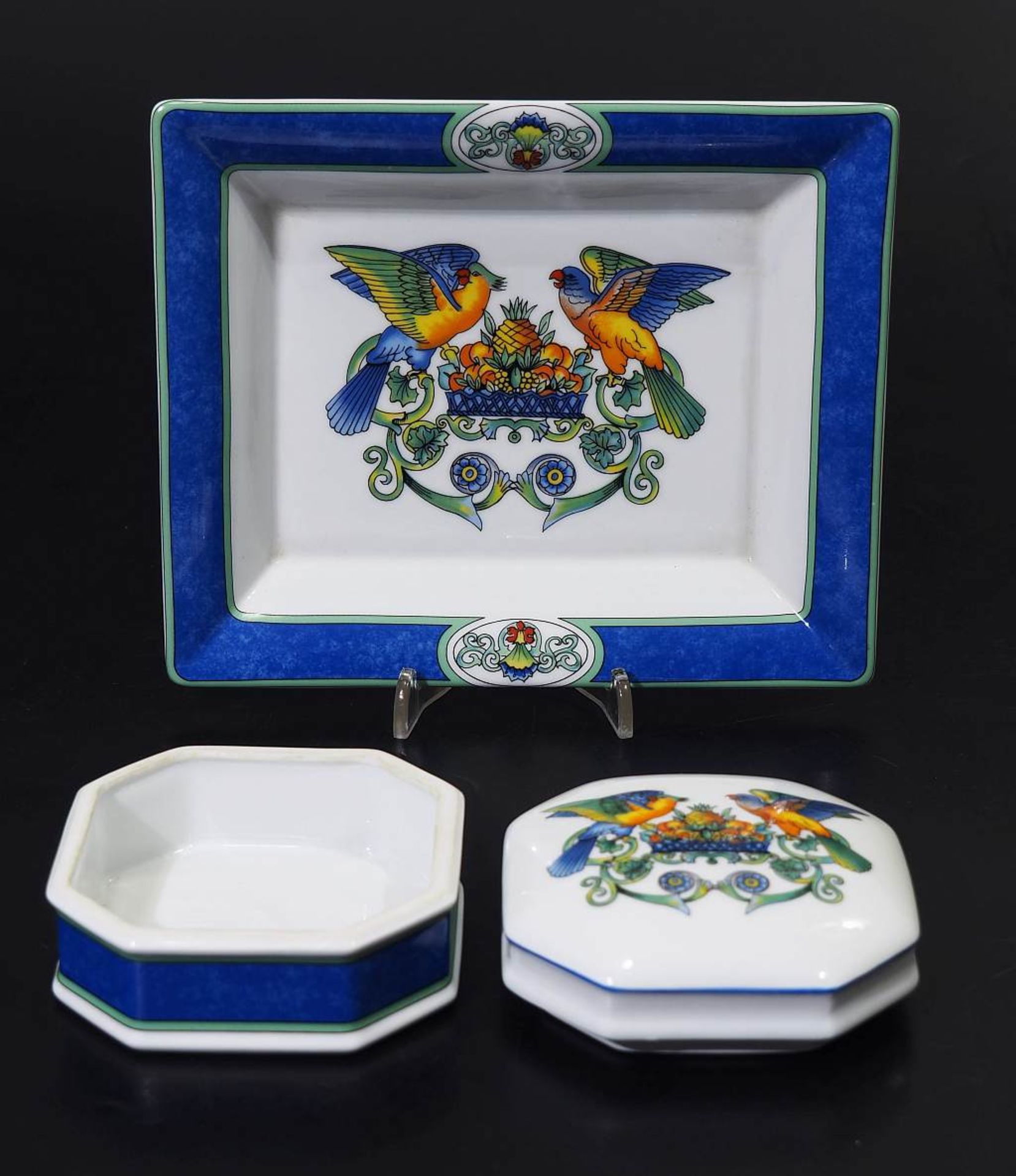 Ascher, Deckeldose. Ascher, Deckeldose. Porcelaine des Limoges, Philippe Deshoulieres. 1) Ascher, - Bild 3 aus 4