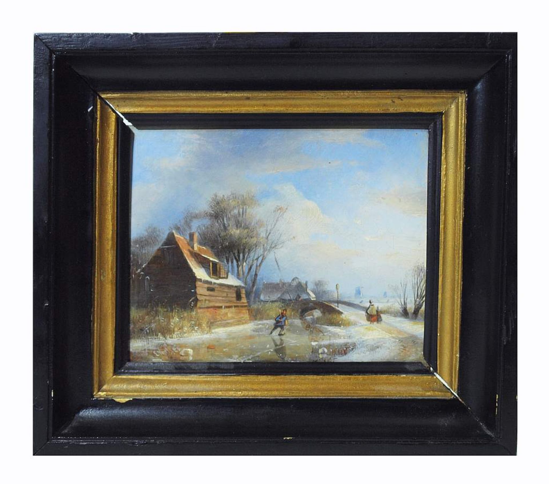 VOET, Elias. 1827 Haarlem - 1905 OverveenVOET, Elias. 1827 Haarlem - 1905 Overveen. Winterliche - Bild 3 aus 5