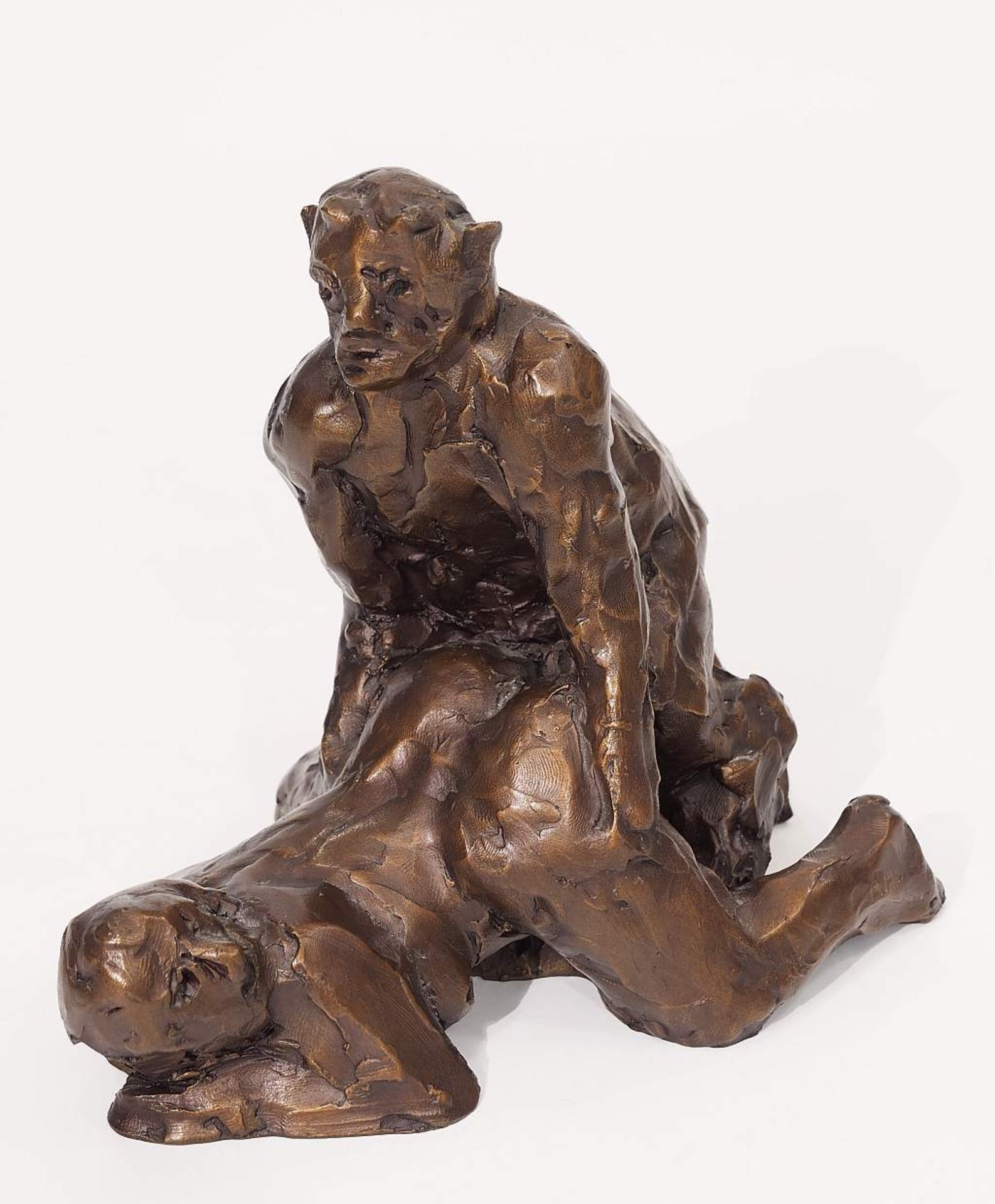 HRDLICKA, Alfred.HRDLICKA, Alfred. 1928 Wien - 2009 ebenda. NYMPHE UND SATYR, Bronze, limitiert 17/ - Image 2 of 11