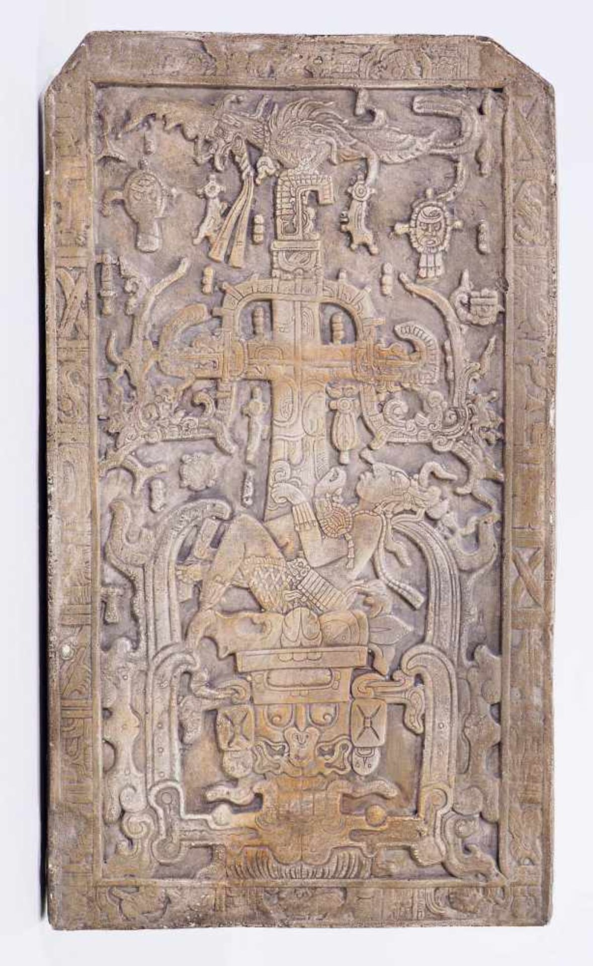 Die Platte von Palenque.Die Platte von Palenque. Polymeres ARA-Replikat. Höhe 47 cm, Breite 27 cm, - Bild 2 aus 5