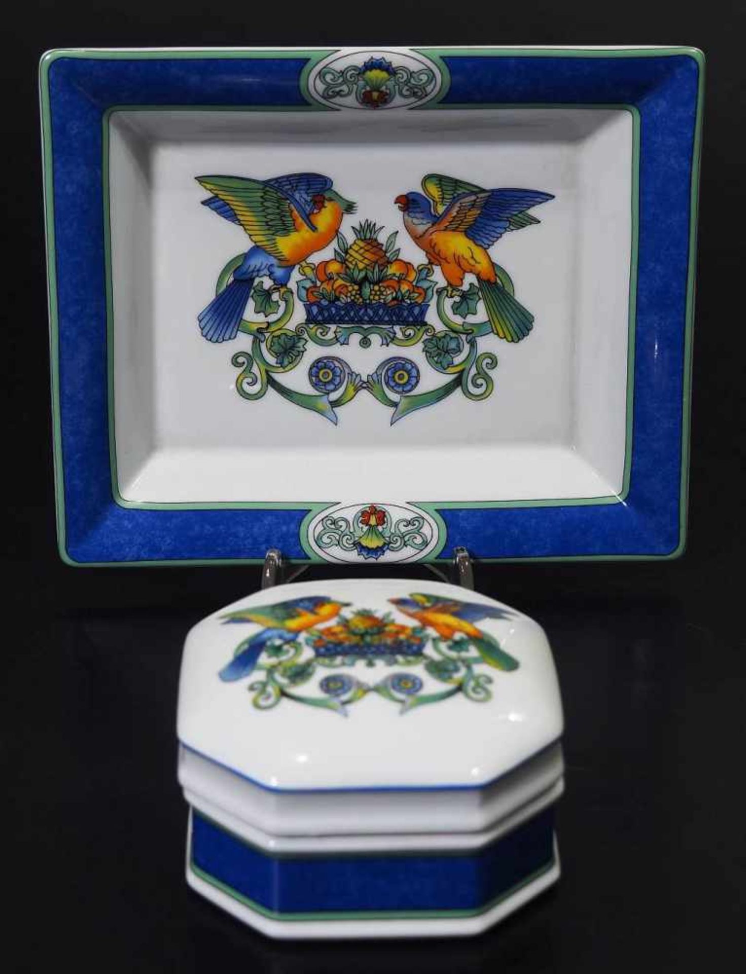 Ascher, Deckeldose. Ascher, Deckeldose. Porcelaine des Limoges, Philippe Deshoulieres. 1) Ascher, - Bild 2 aus 4