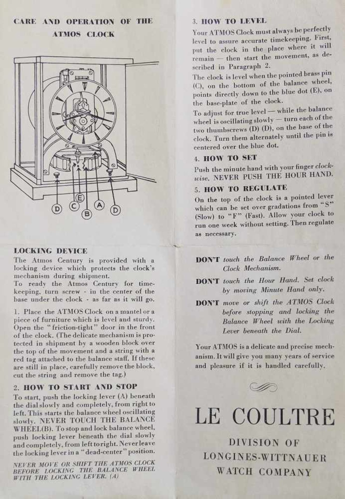 Tischuhr JAEGER-Le Coultre ATMOS.Tischuhr JAEGER LE COULTRE ATMOS/Swiss Made. Rechteckiges, - Image 9 of 10